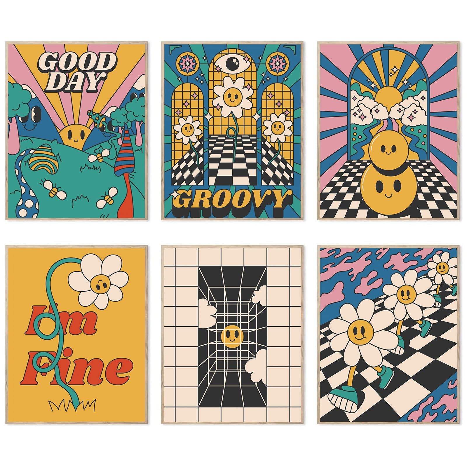Retro Groovy Wall Art Print - Style D 11"x14"-image-a4dfcc53-a96b-44f4-9f08-bd5c1c840bfe-134753