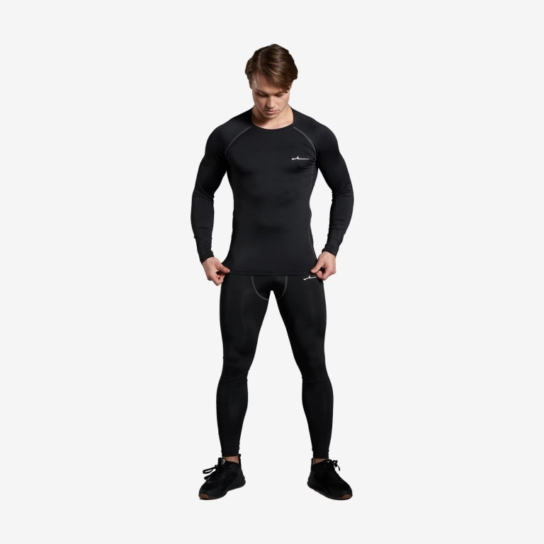 Forza Heren Compression T-Shirt - Midnight Black - Large