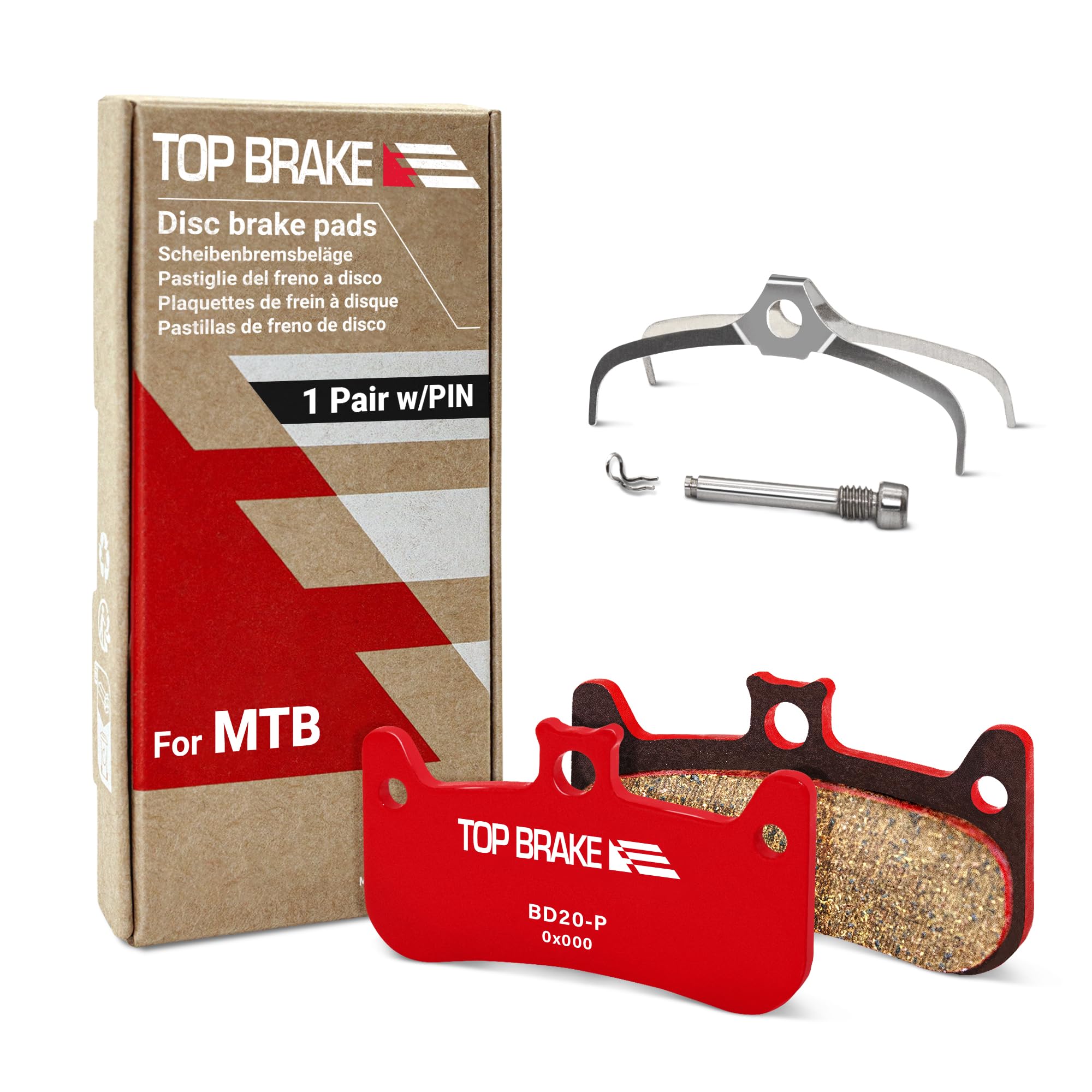 MTB Disc Brake Pads Ceramic Silent - Red BD20-P-image-111b69ff-7de0-4937-8fe3-7c6ad0032292-126196