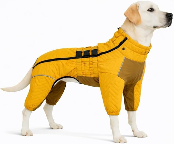 Warm Dog Coat Waterproof - Yellow 2XL-image-bd177056-d4bd-4be6-b728-23e451734753-112406