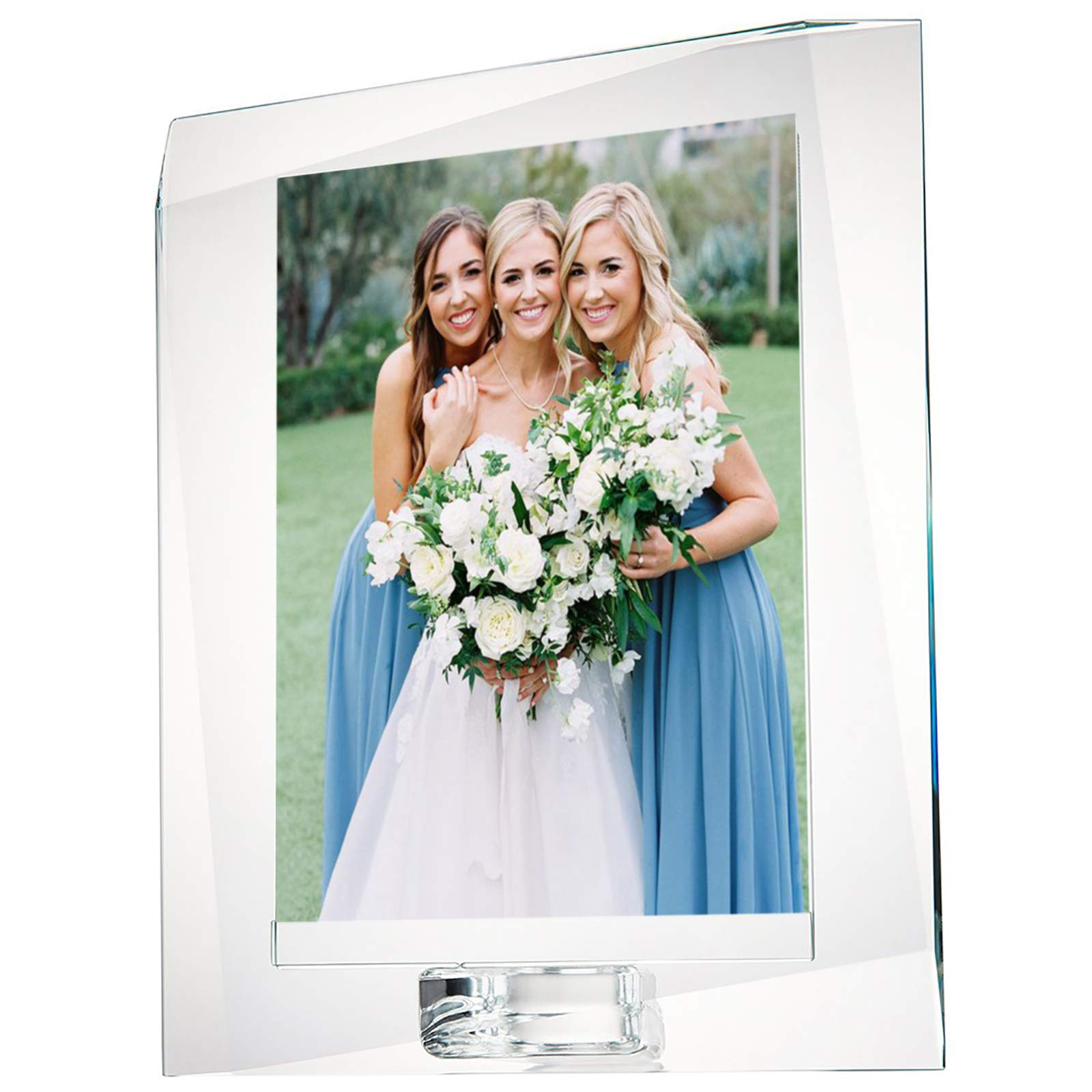 Crystal Photo Frame Tabletop - Clear 5x7 Inches-image-b36dd075-e77e-437e-a1ac-b72702084d54-1265