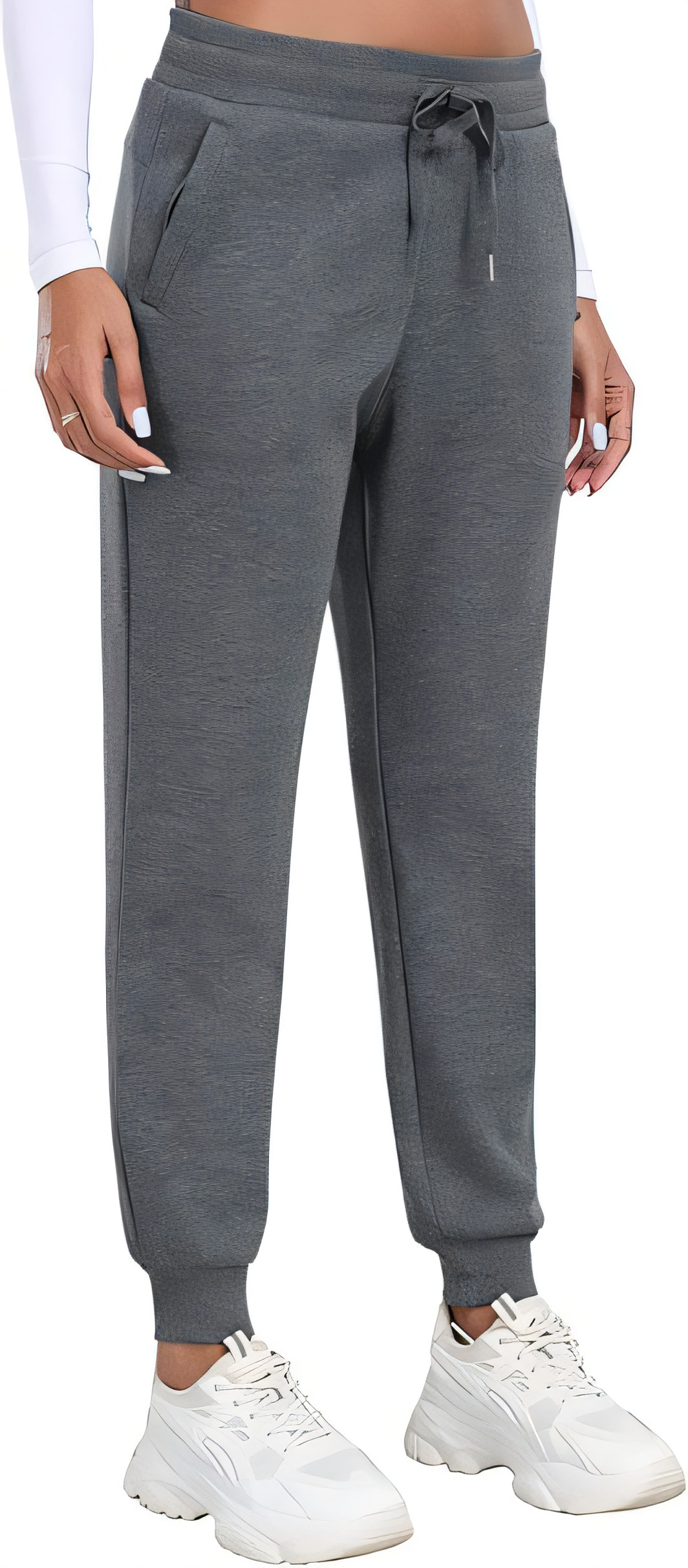 Women's Fleece Lined Joggers - Grey Size L-image-482221ee-eb1b-4f05-896b-1e1cf6060e5f-83594