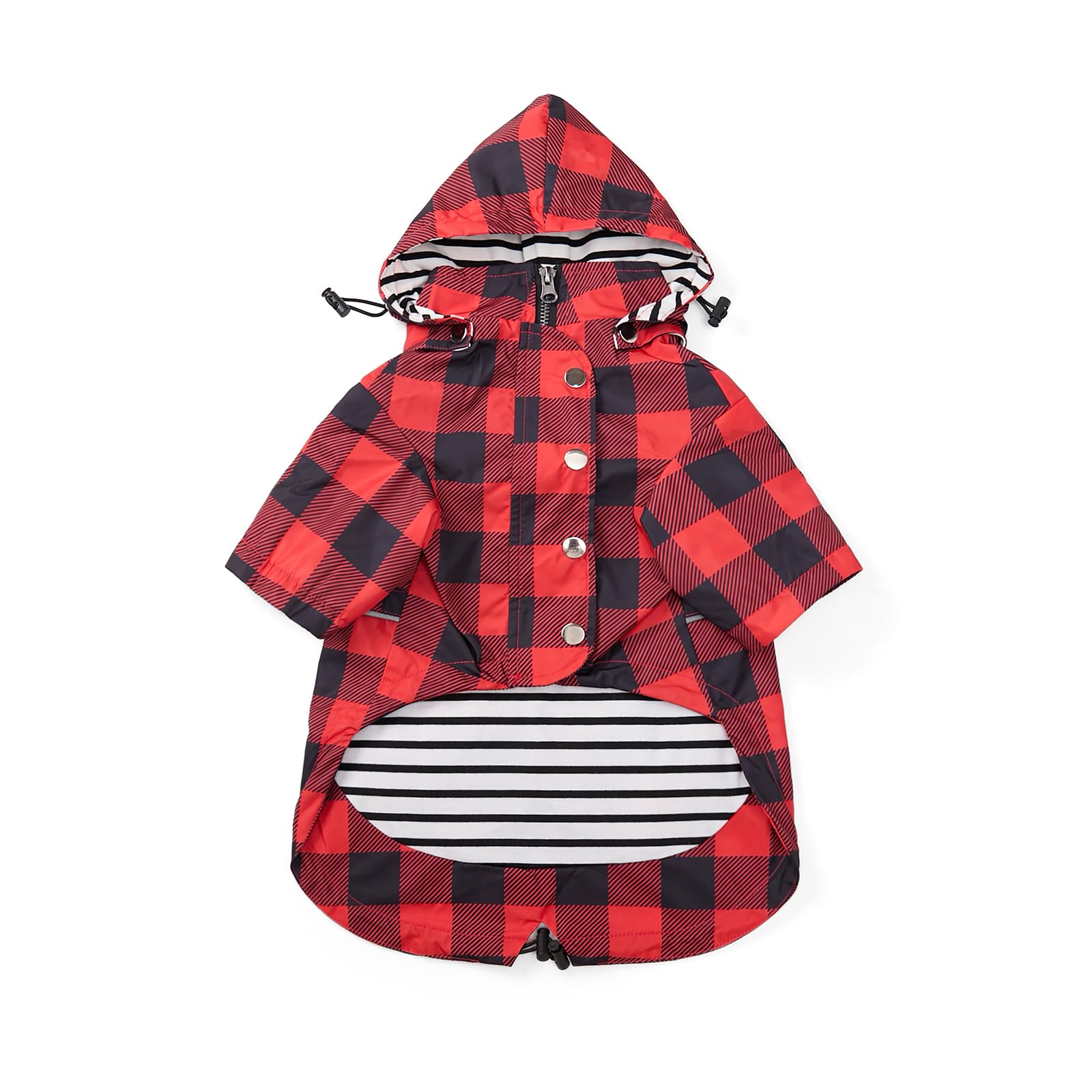 Dog Waterproof Raincoat with Hood - Red Plaid XL-image-026527ee-9c2b-4dd9-8cb8-8a245669cc97-126055