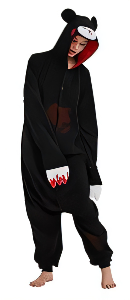 Animal Onesie Pyjamas - Black Bear Size S-image-60a260b8-7f76-4457-b96a-13a6cd21065a-91037