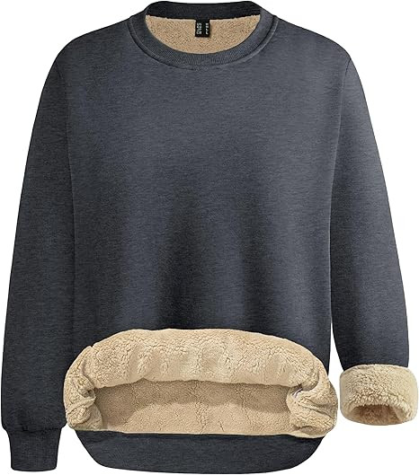 Women's Sherpa Lined Sweatshirt - Dark Grey 2XL-image-efb70d93-c274-4f1c-80e0-5155c0f2d055-1435