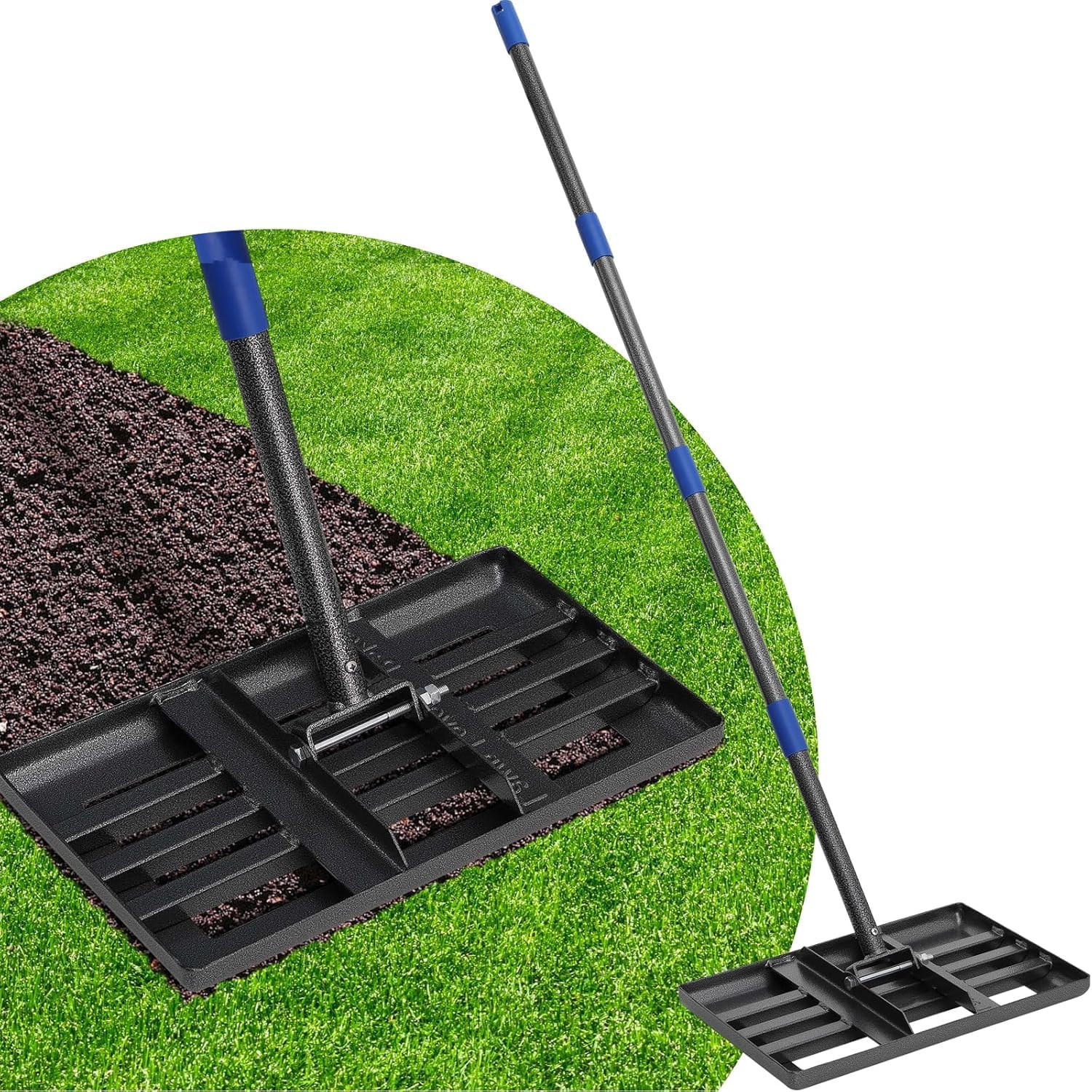 Lawn Leveling Rake Adjustable 6FT - Grey 43x25cm-image-53d8249e-f43d-4eb4-8b48-a5117f44e31a-132607