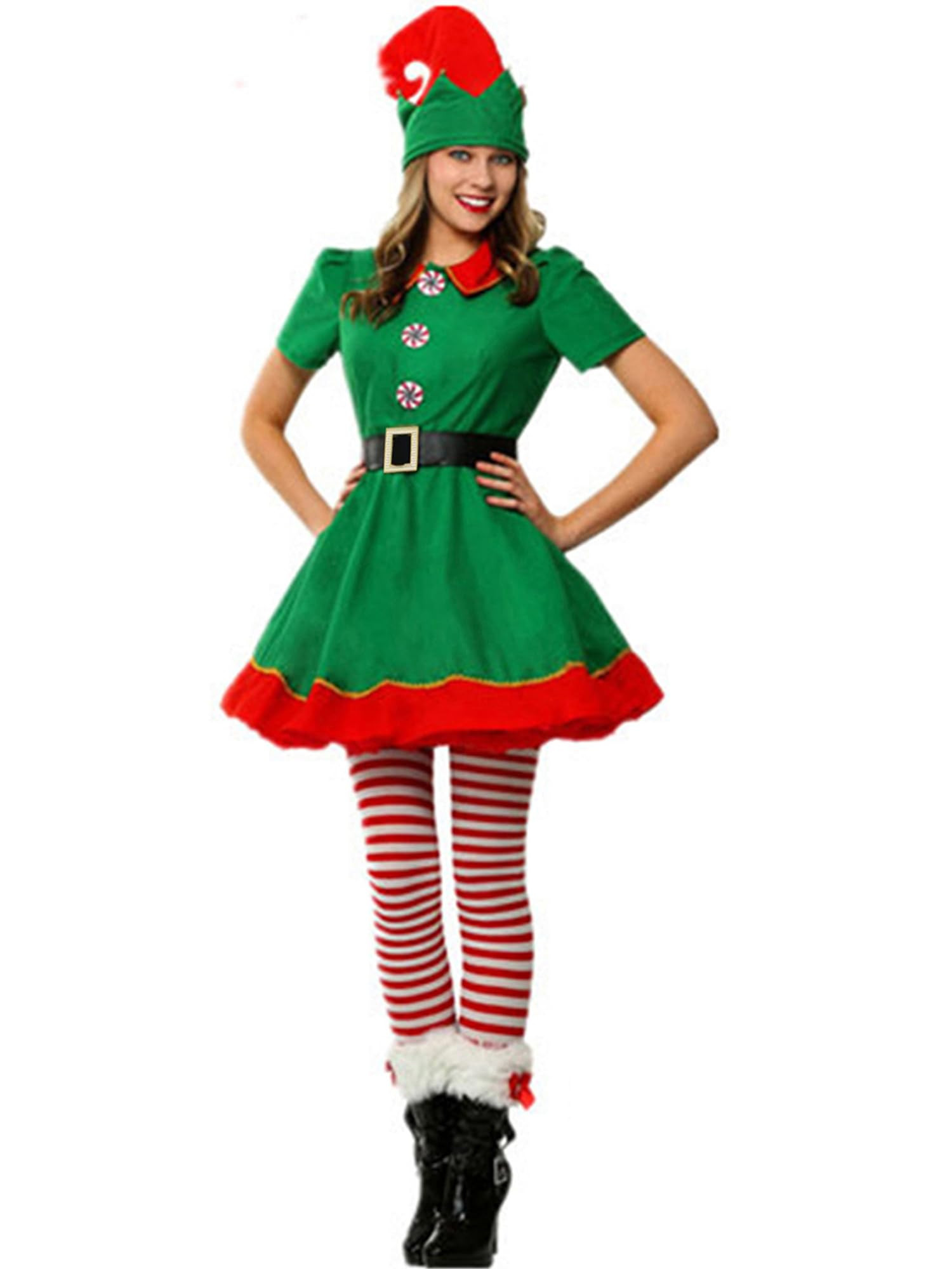 short elf dress Holiday Elf Costume for Women | Holiday Costumes | Adult | Womens | XS | Green/Red