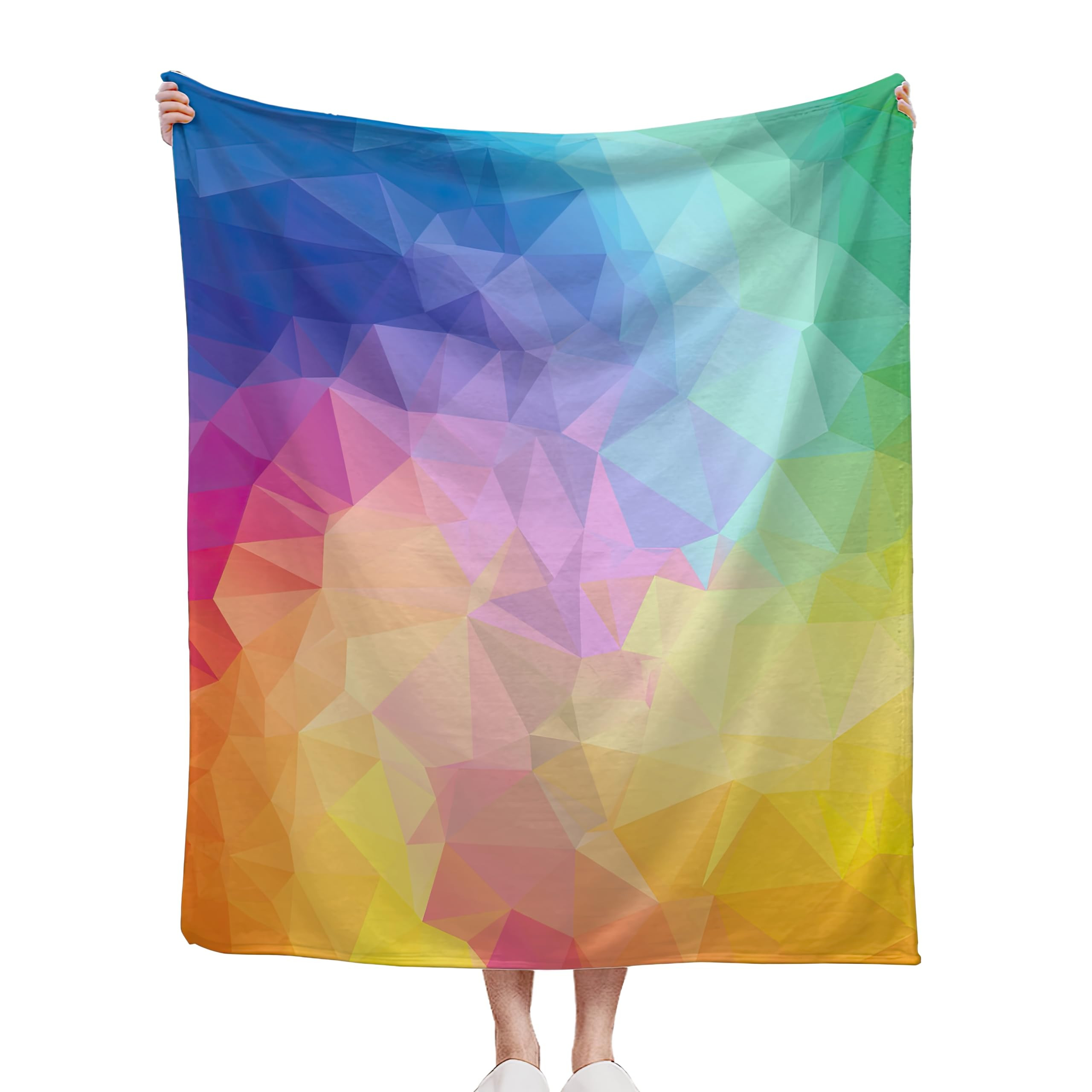 Flannel Throw Blanket - Abstract Rainbow 50×60-image-ed25a0f1-2bcc-4735-af81-a2df5a82db13-3386