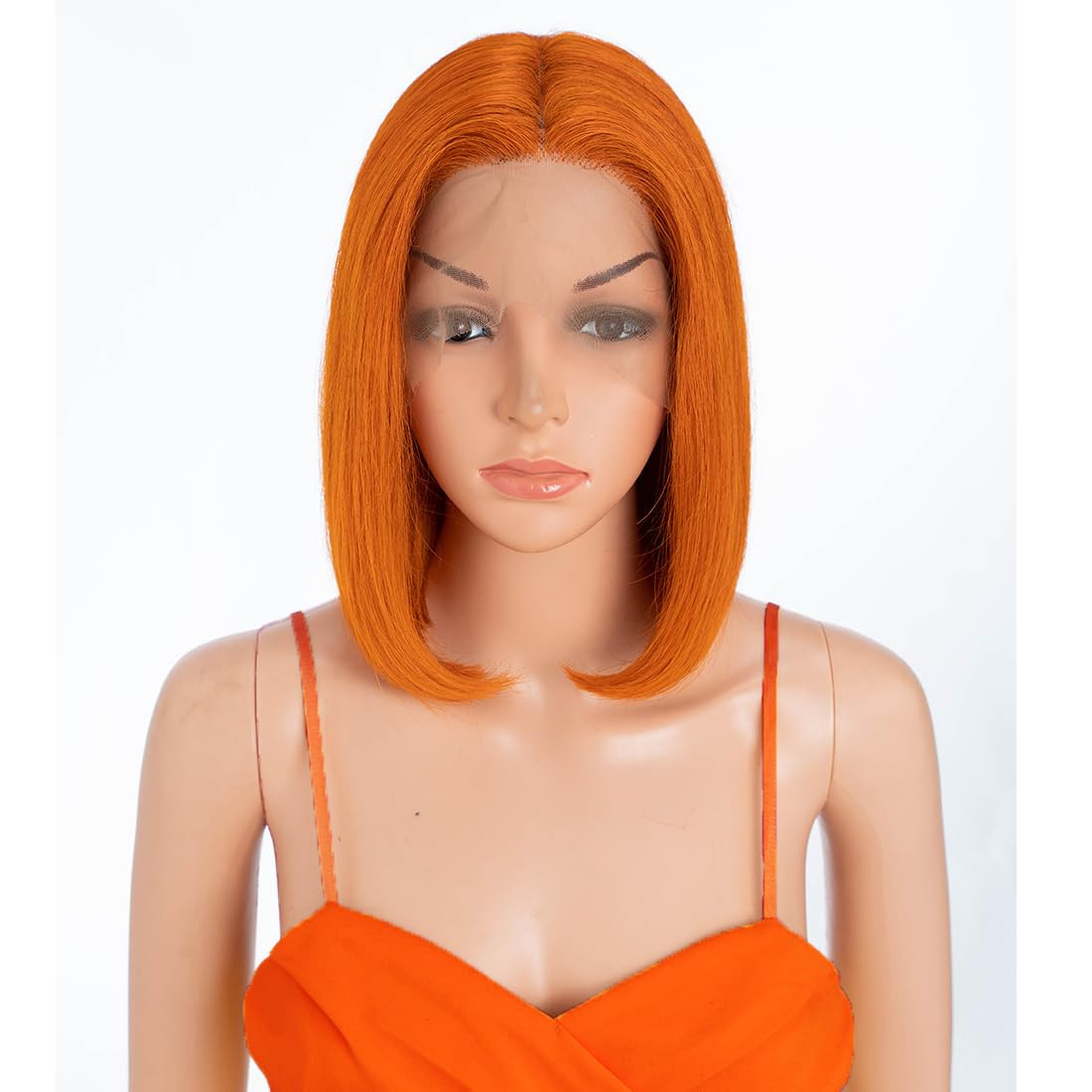 HD Lace Bob Wig Human Hair - Orange 10 Inch-image-8443b4d4-5e68-40fc-acf1-cef9520d83b8-268361