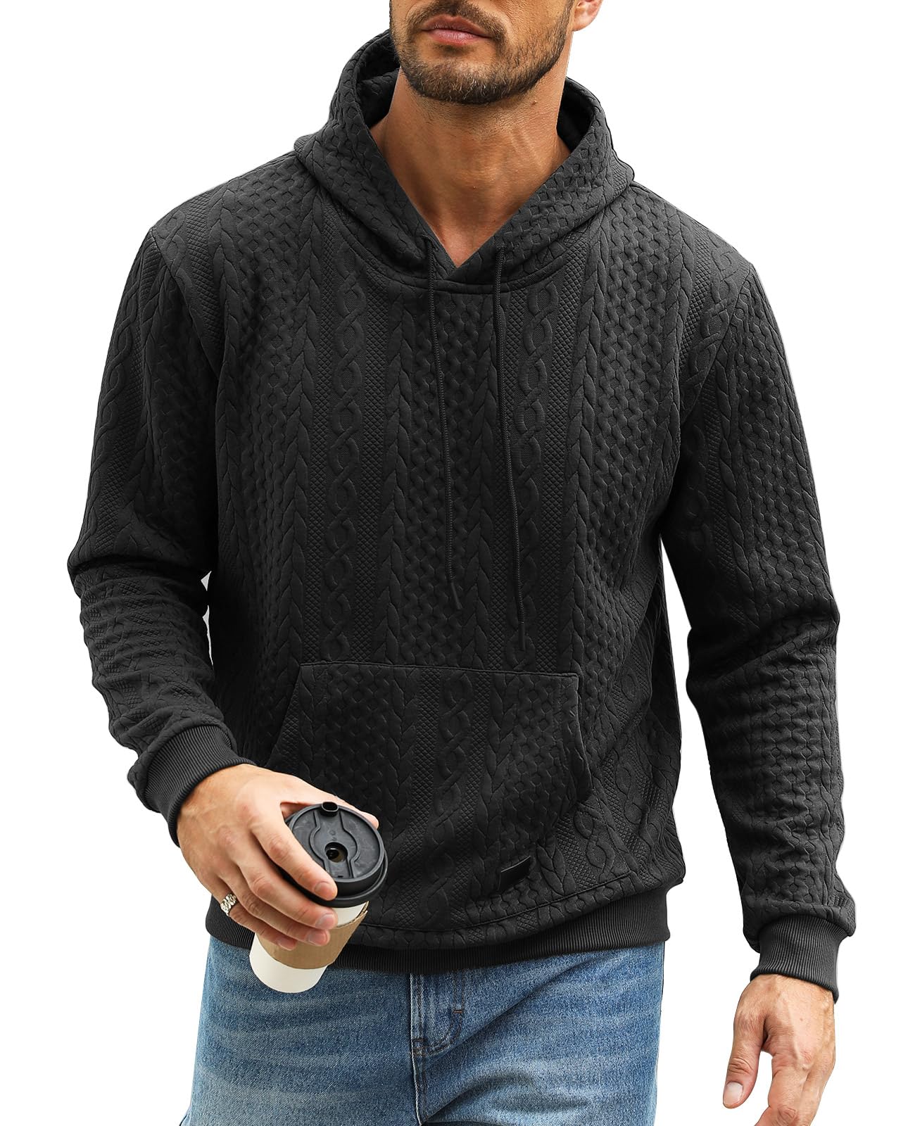 Men's Casual Pullover Hoodie - Black L-image-815c96ef-a64f-4655-b1c8-943a73d8788e-127164