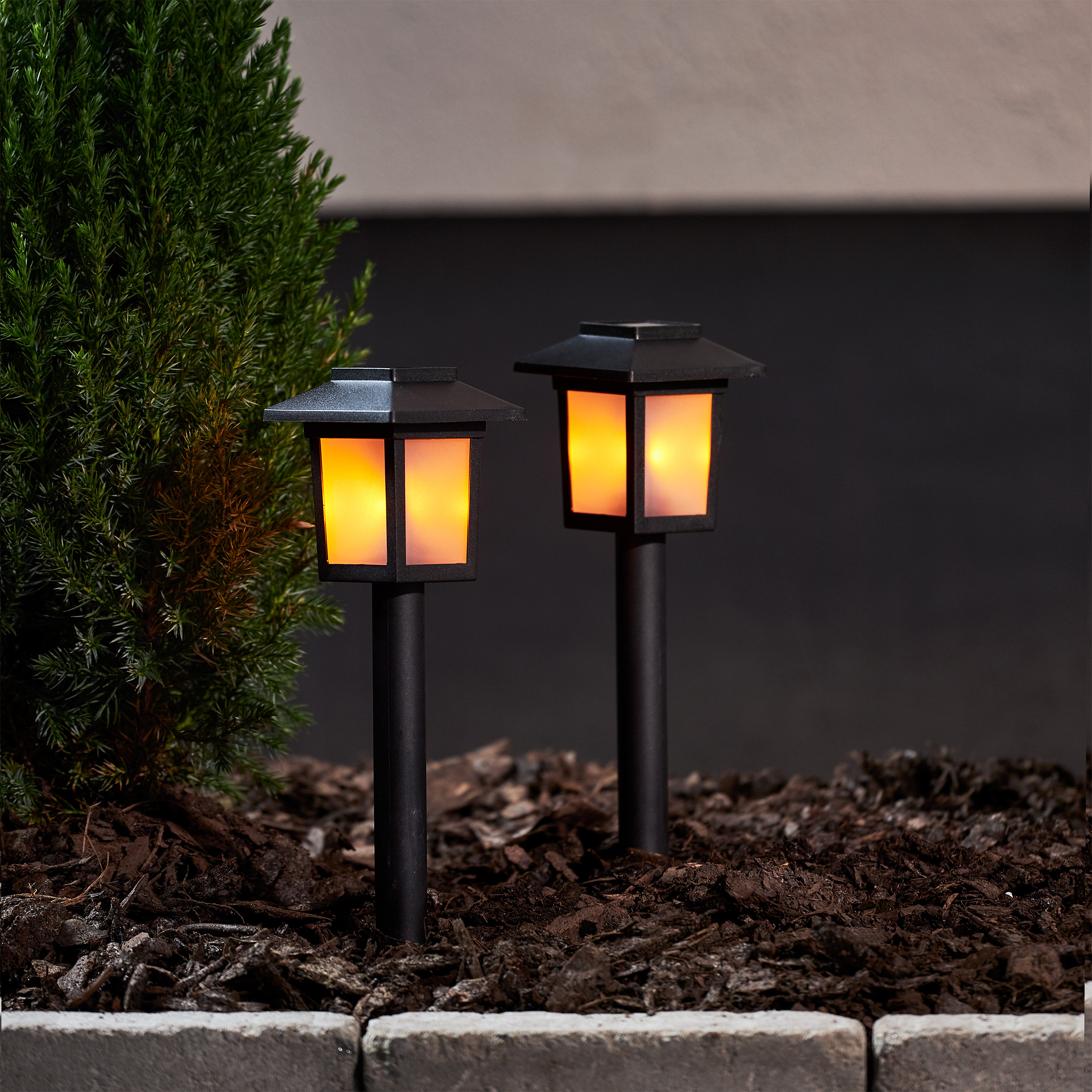 Solar LED Garden Lanterns with Ground Spikes – Pack of 2-image-bab47f87-da77-41e5-a562-05dad93d47f4-169619