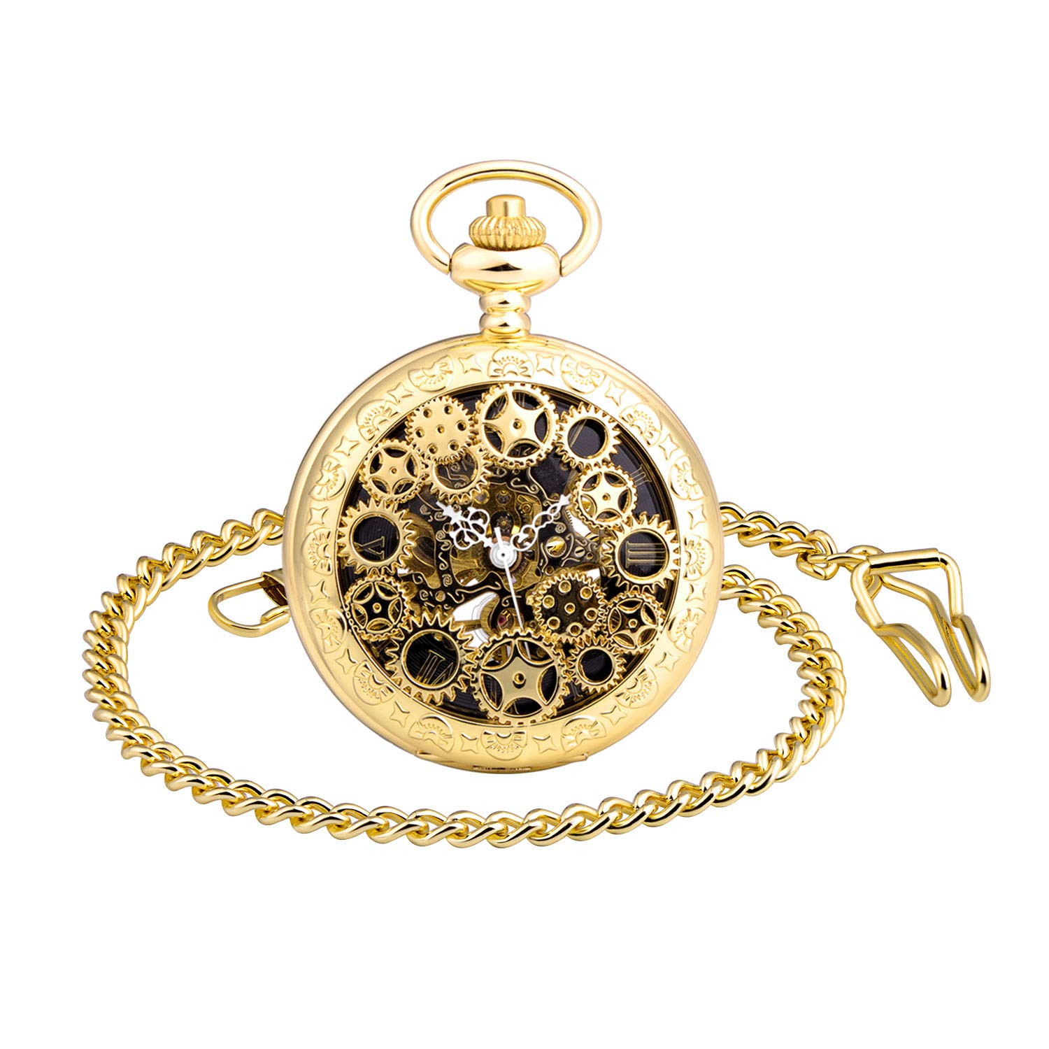 Mechanical Pocket Watch with Chain - Gold-image-86fb15bd-72b9-4bac-b468-c00482627532-138072