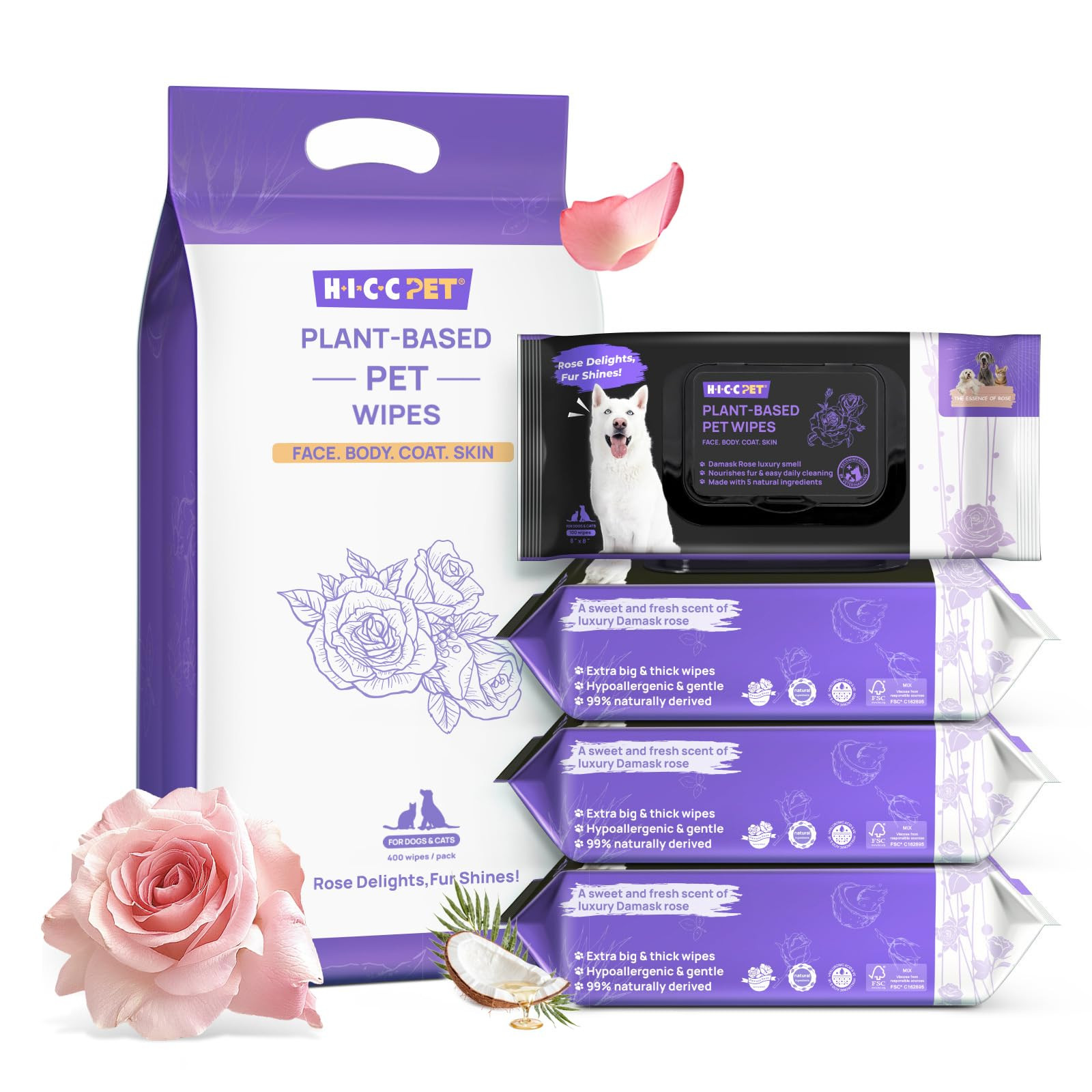 Pet Cleaning Wipes Gentle - Rose 400 Counts-image-487d3d9c-0bc8-4a80-9d59-f5c3f70cbebf-169589