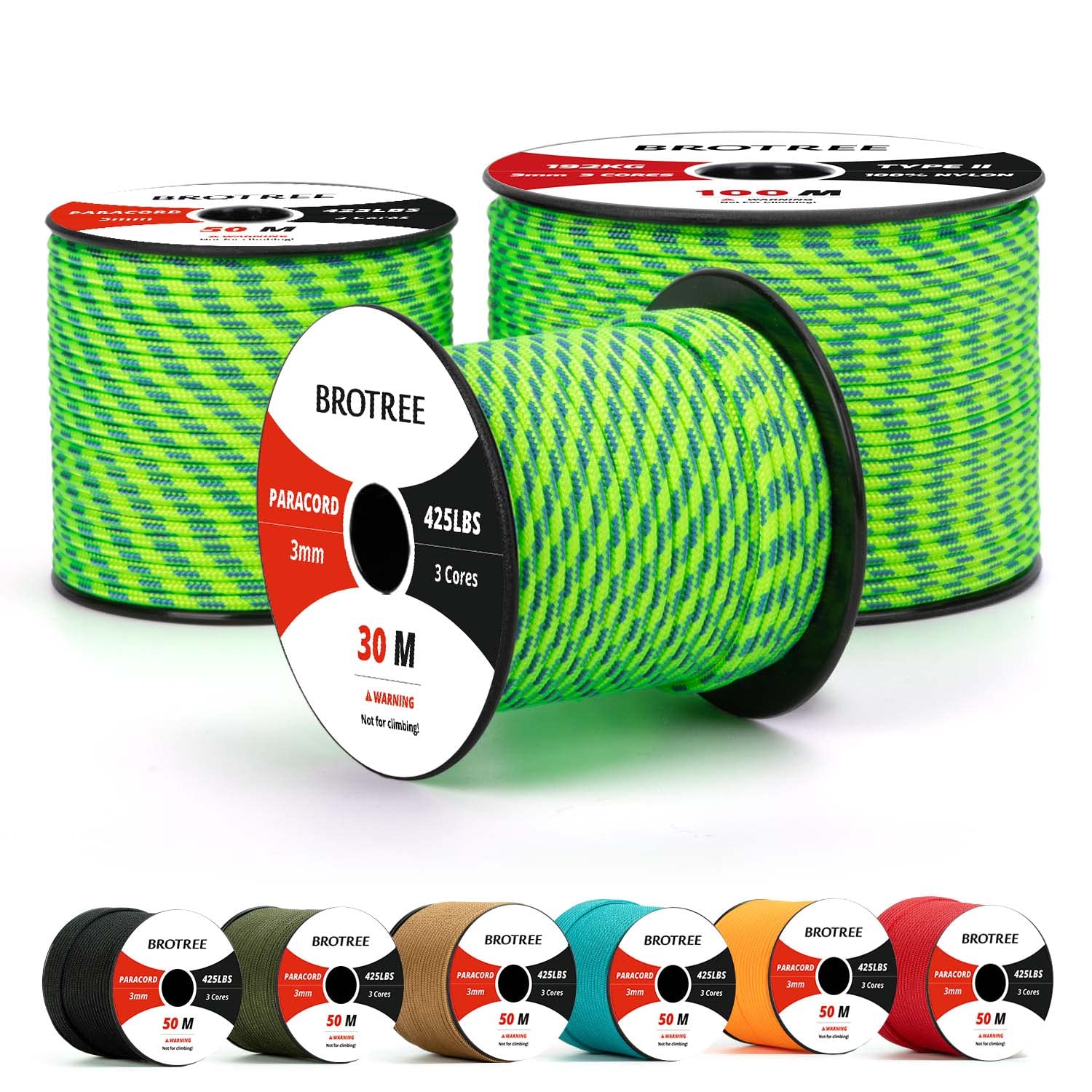 3mm Nylon Paracord Rope - Neon Green & Blue 100m-image-7e26728e-014a-4be8-97cb-26943139da35-126950