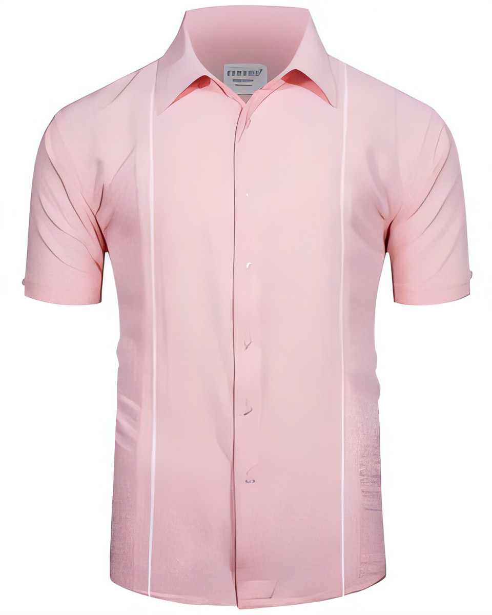Men's Casual Short Sleeve Shirt - Pink XXL-image-55821950-c14b-4cca-b811-8e308455a929-95868