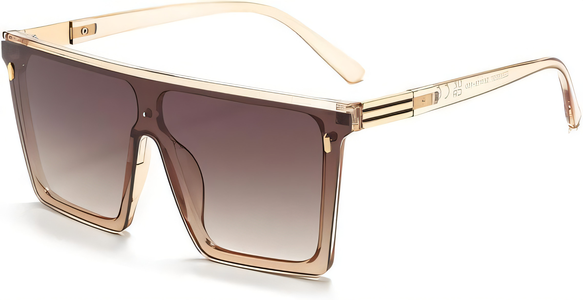 Oversized Square Sunglasses UV400 - Brown L-image-49758749-7bd1-4e28-83b7-2a6cb9d08766-268395