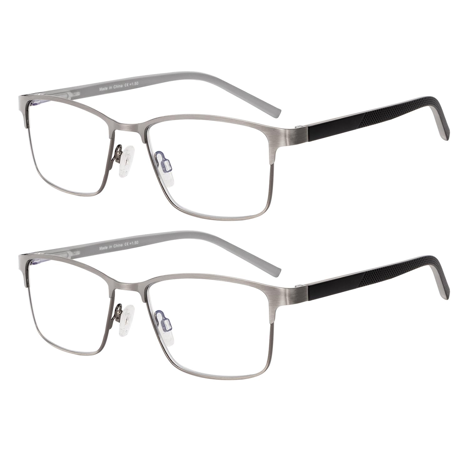 Men's Reading Glasses 2 Pack - Gun +1.0-image-714bd4fe-e47a-4761-9fc8-c81a5cccc21d-125812
