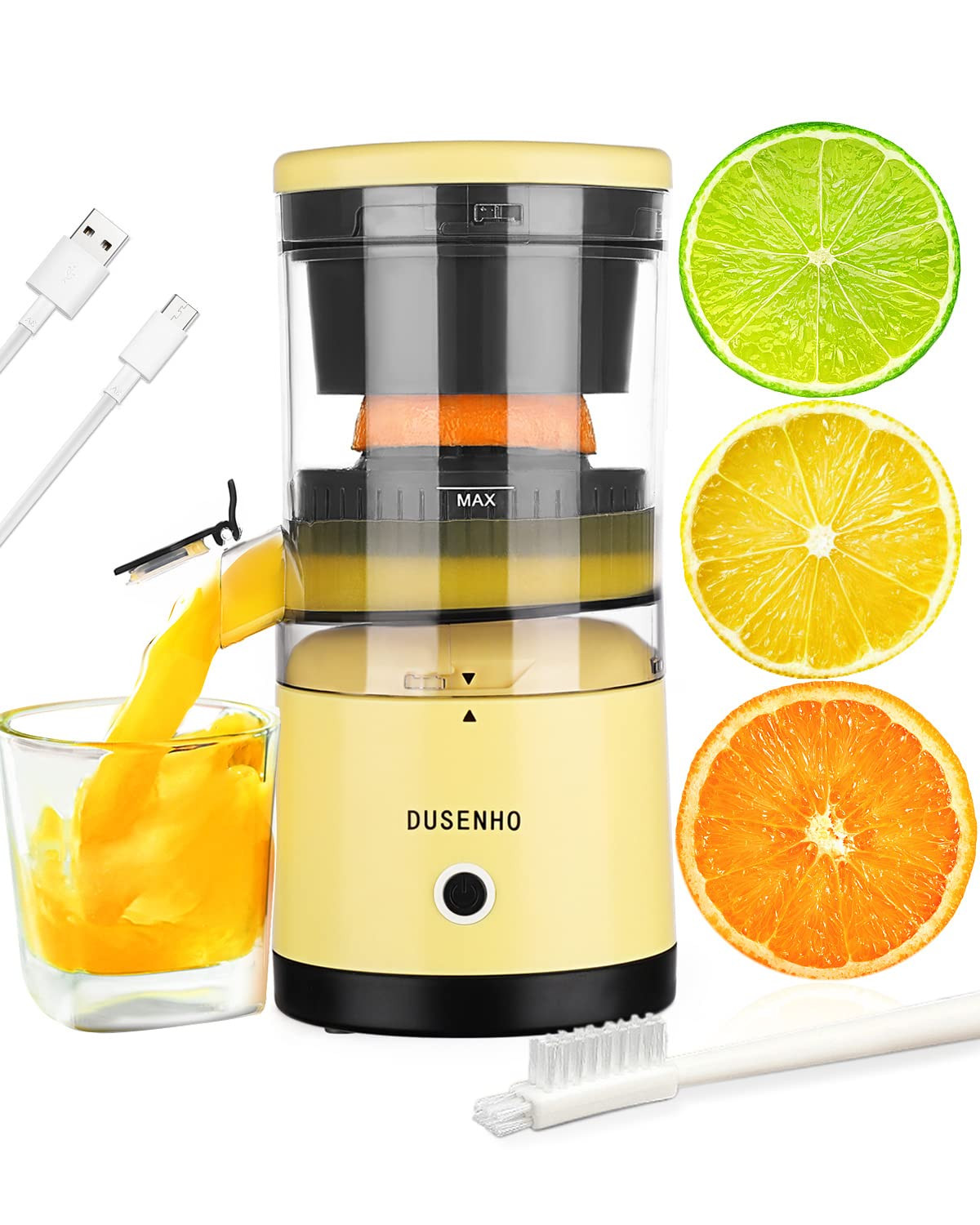 Rechargeable Electric Citrus Juicer - Yellow 11P x 11L x 24H CM-image-0ce31178-4cc9-4725-be2e-e12bd7918bde-269147