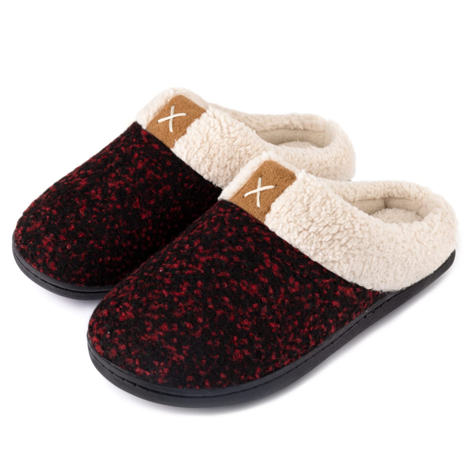 Women's Memory Foam Slippers - Ruby Red UK 9/10-image-898133e1-d585-46fa-b1e2-e83bcc0ce652-137194