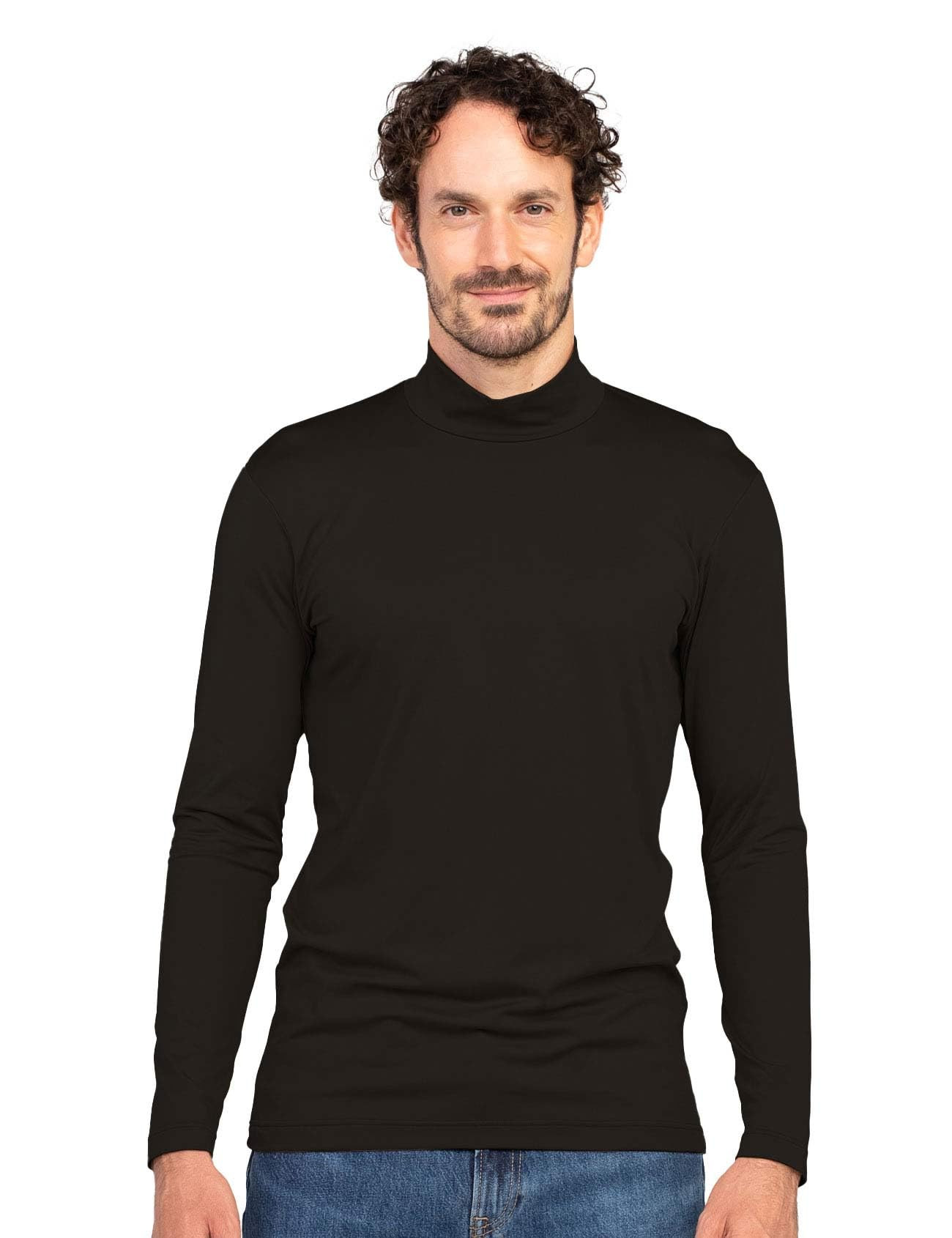 Men's Mock Neck Thermal Top - Black L-image-bb8461ff-84fb-49b3-ab6f-1bb9f7ec86b3-135708