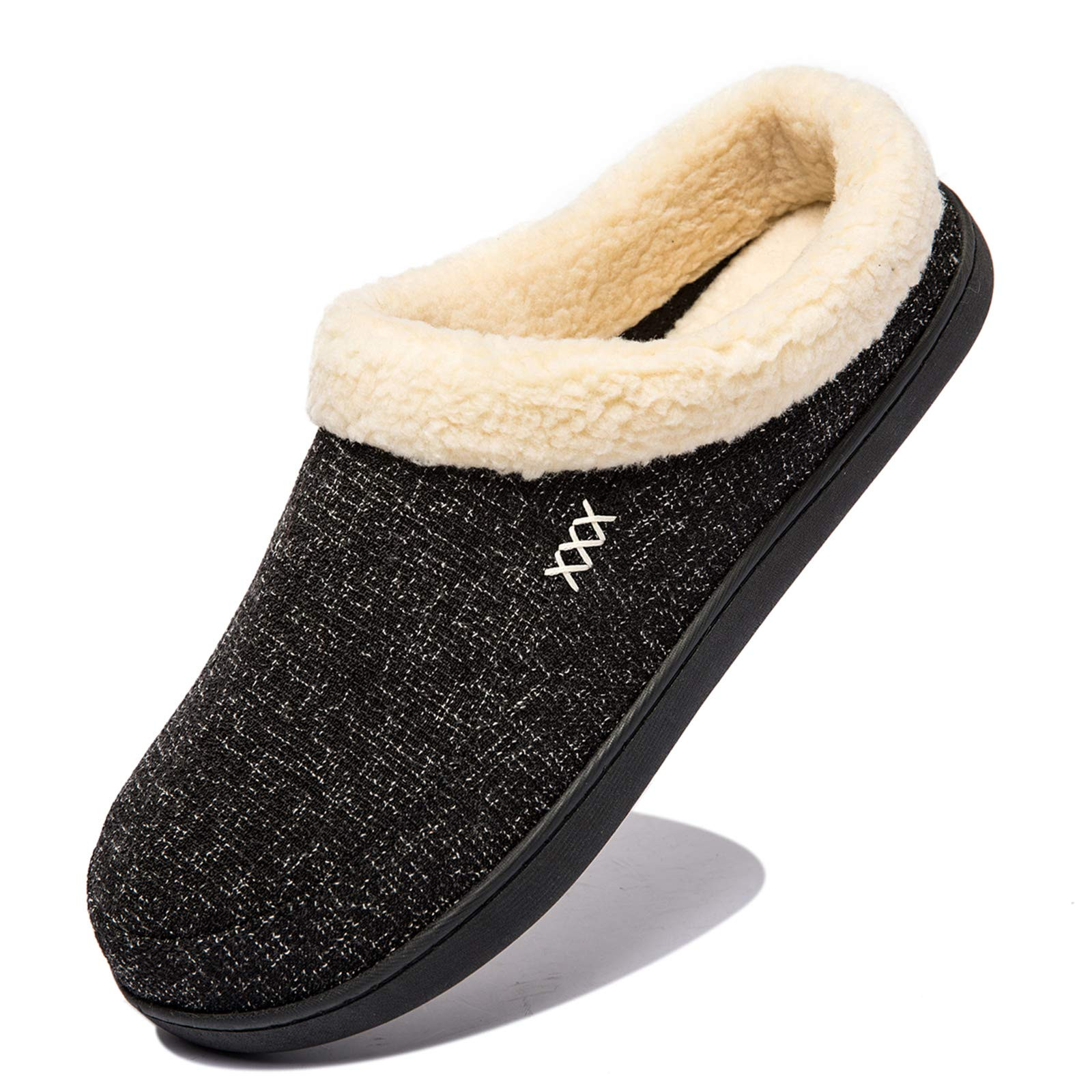 Men's Warm Memory Foam Slippers - Black UK 8-9-image-fbb833c4-d8cb-4a11-8a23-25a439b1a1ff-3335