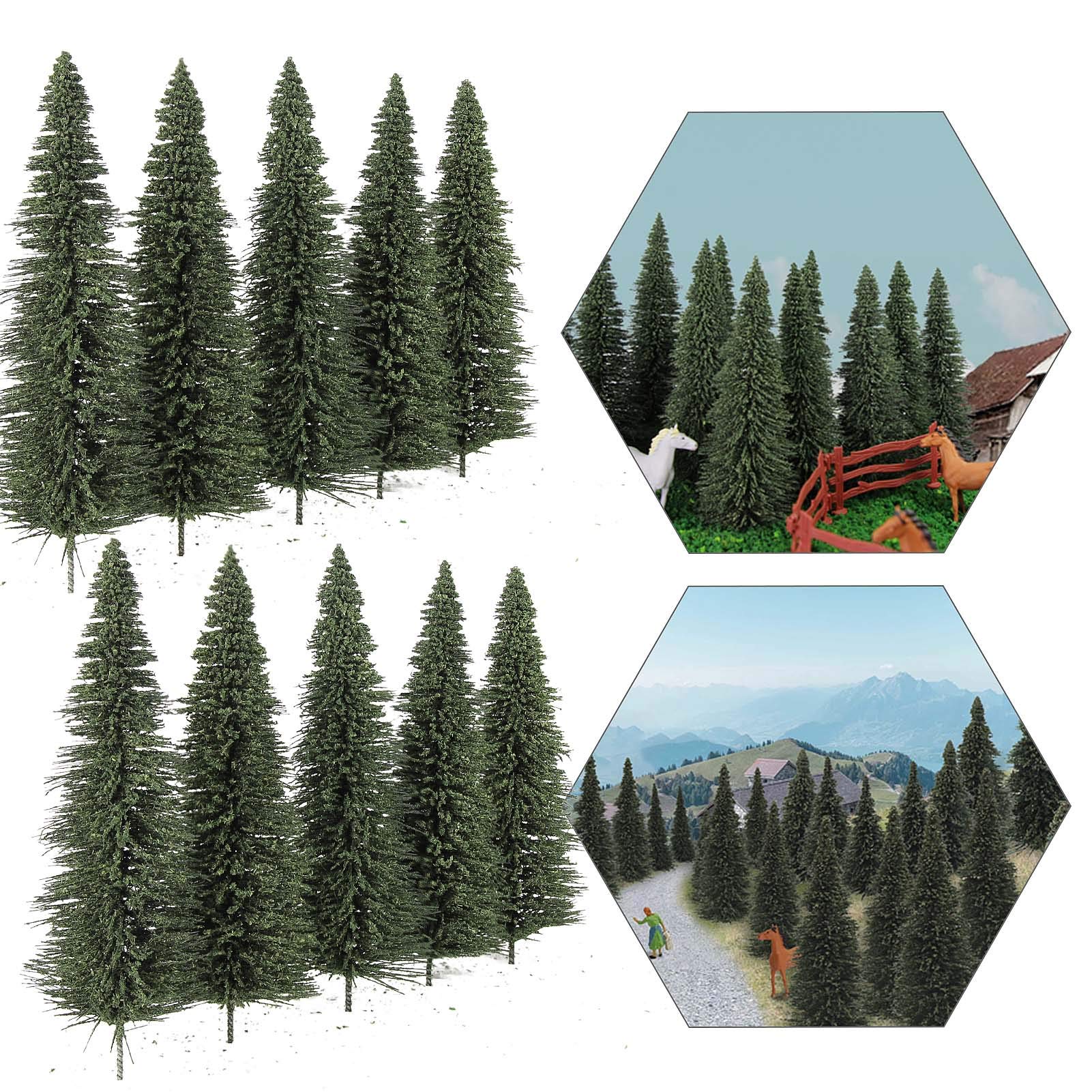 Model Pine Trees Set 20 Pack - Dark Green 126mm-image-d0610f3f-4dd0-4615-9a49-83231181961f-126101