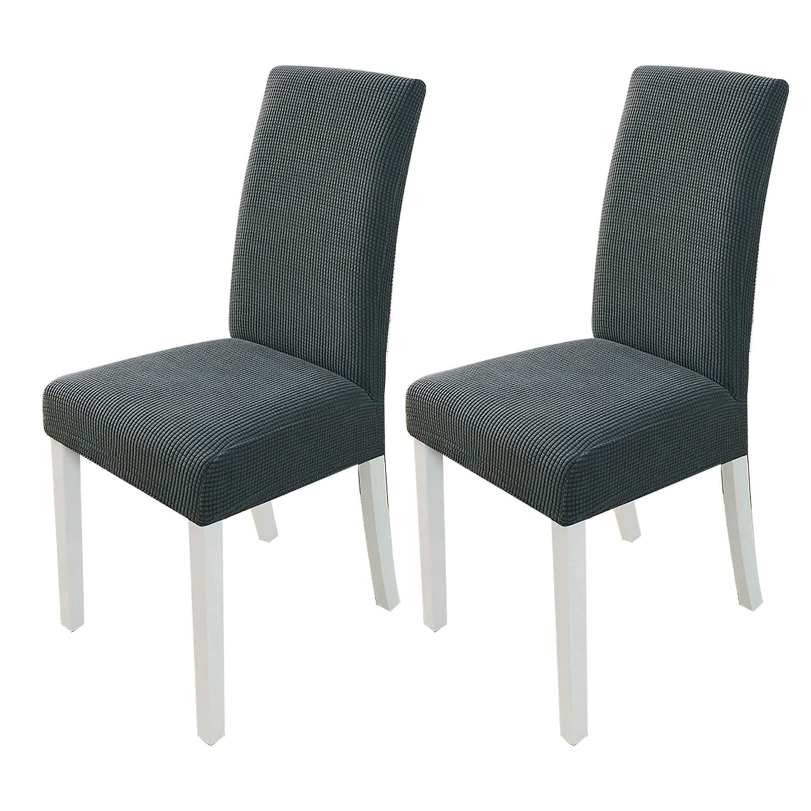 Stretch Chair Covers Set of 2 - Dark Grey Lot de 2-image-db63e5d3-0368-48e6-b35c-2728cee01dce-135278