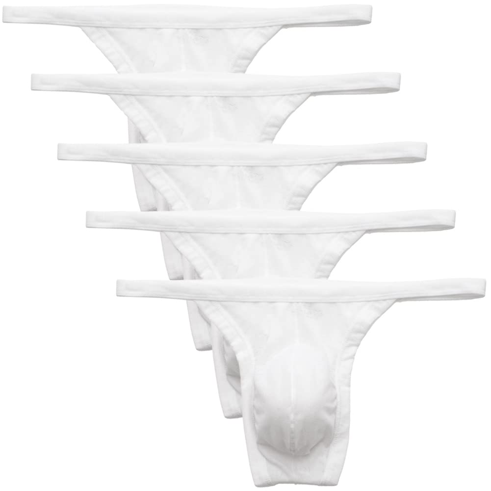 Men's Mesh Thong Underwear 5-Pack - White S-image-89e2ff7e-125c-48ce-999a-759e7af6f15e-127152
