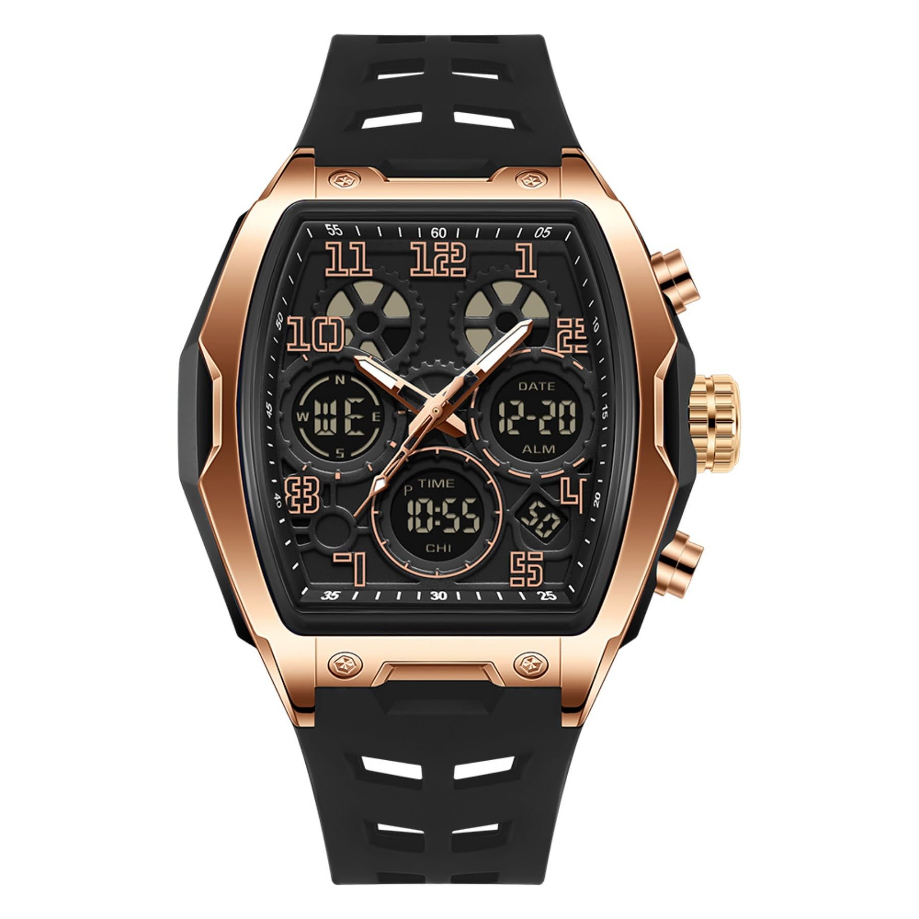 Men's Military Digital Watch - Black and Rose Gold-image-9a268937-ef13-4cf4-a0f9-6b2fcbeebd14-268906