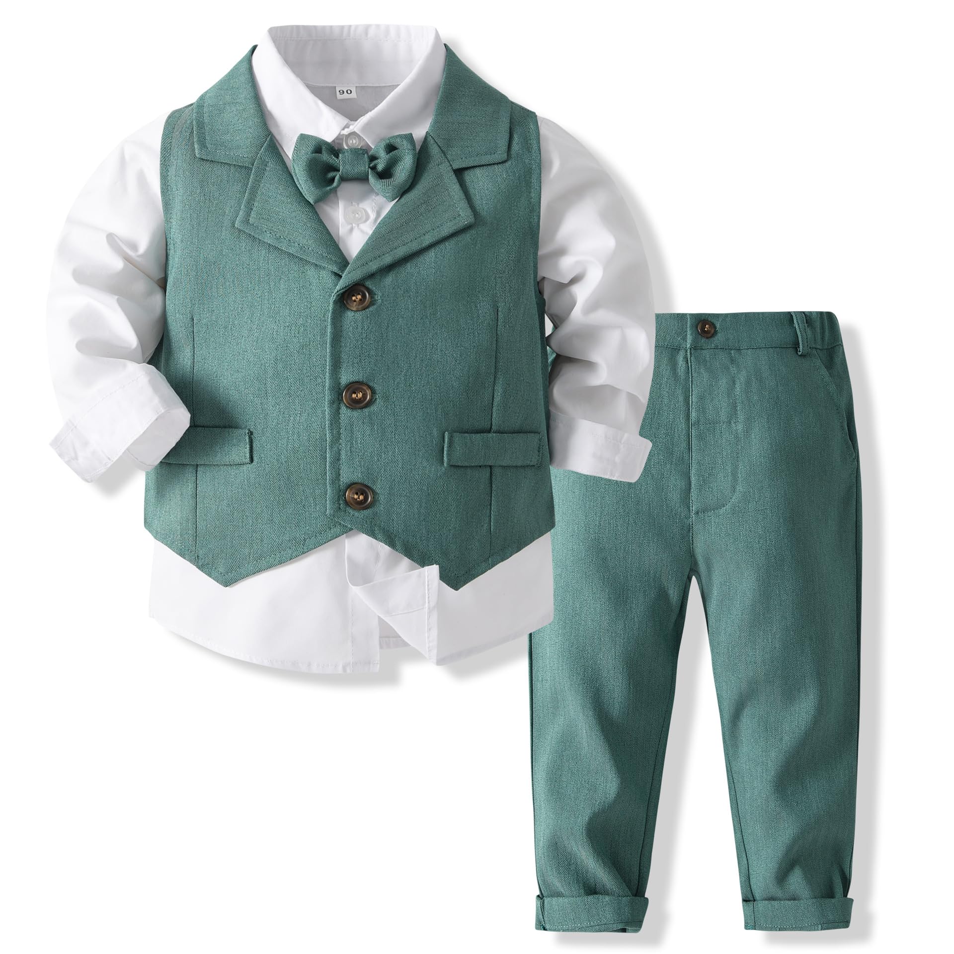 Kids Boys 3 Piece Formal Suit - Green 18-24 Months-image-41c8d3d1-2dff-40c0-96b4-cd03fe4df226-125693