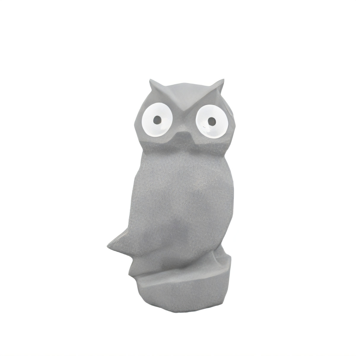 Owl Solar Lamp Garden Ornament - Grey Open-Mouth-image-ef9ae80f-a68e-4558-9971-e9a4a251a8a1-105767