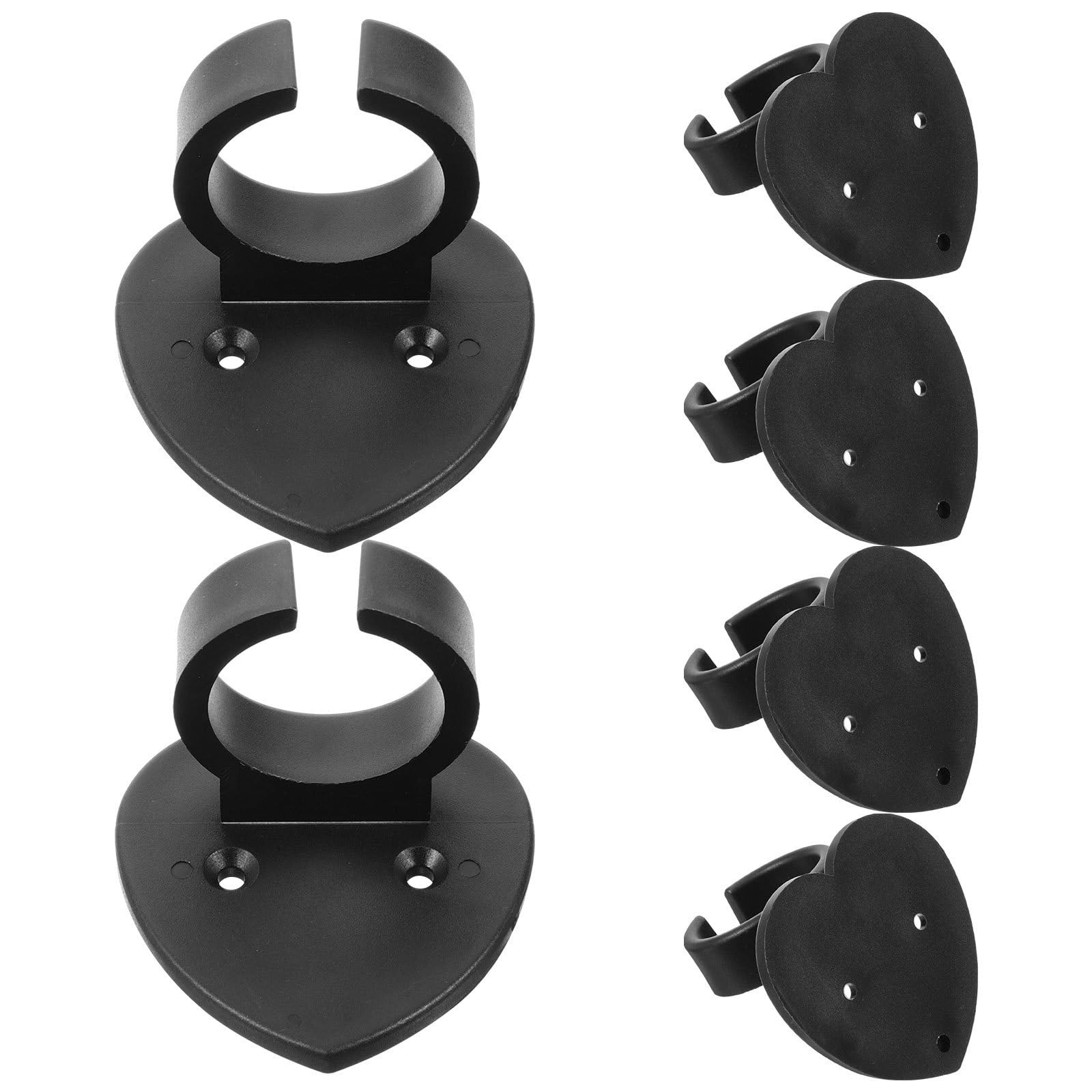 Wall Mic Holder 6-Pack Heart-Shaped - Black 6x6cm-image-70fe721e-9908-43b5-a3a0-4a9ddc5e51ad-138051