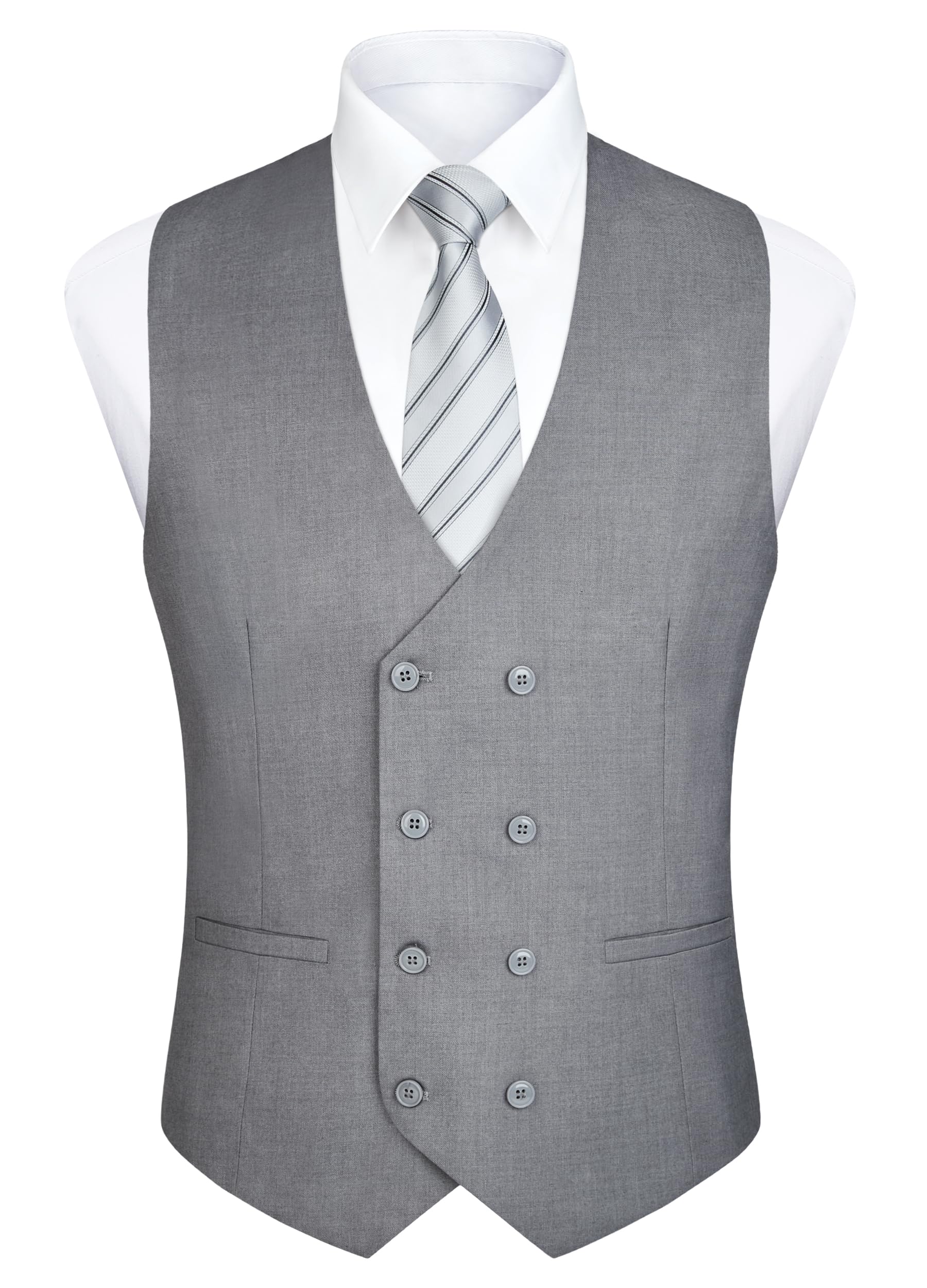Men's Slim Fit Waistcoat - Grey XS-image-6e103df3-c090-4fa5-861d-bdeace2cca95-127187