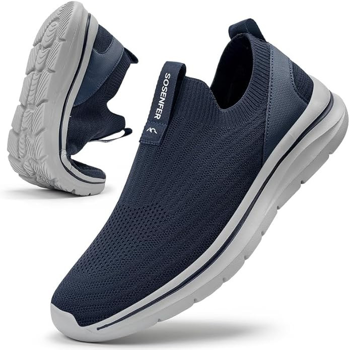 Men's Slip-On Trainers - Dark Blue Grey UK 6.5-image-e53b2283-97a6-496e-9512-9686968d9ee6-106474