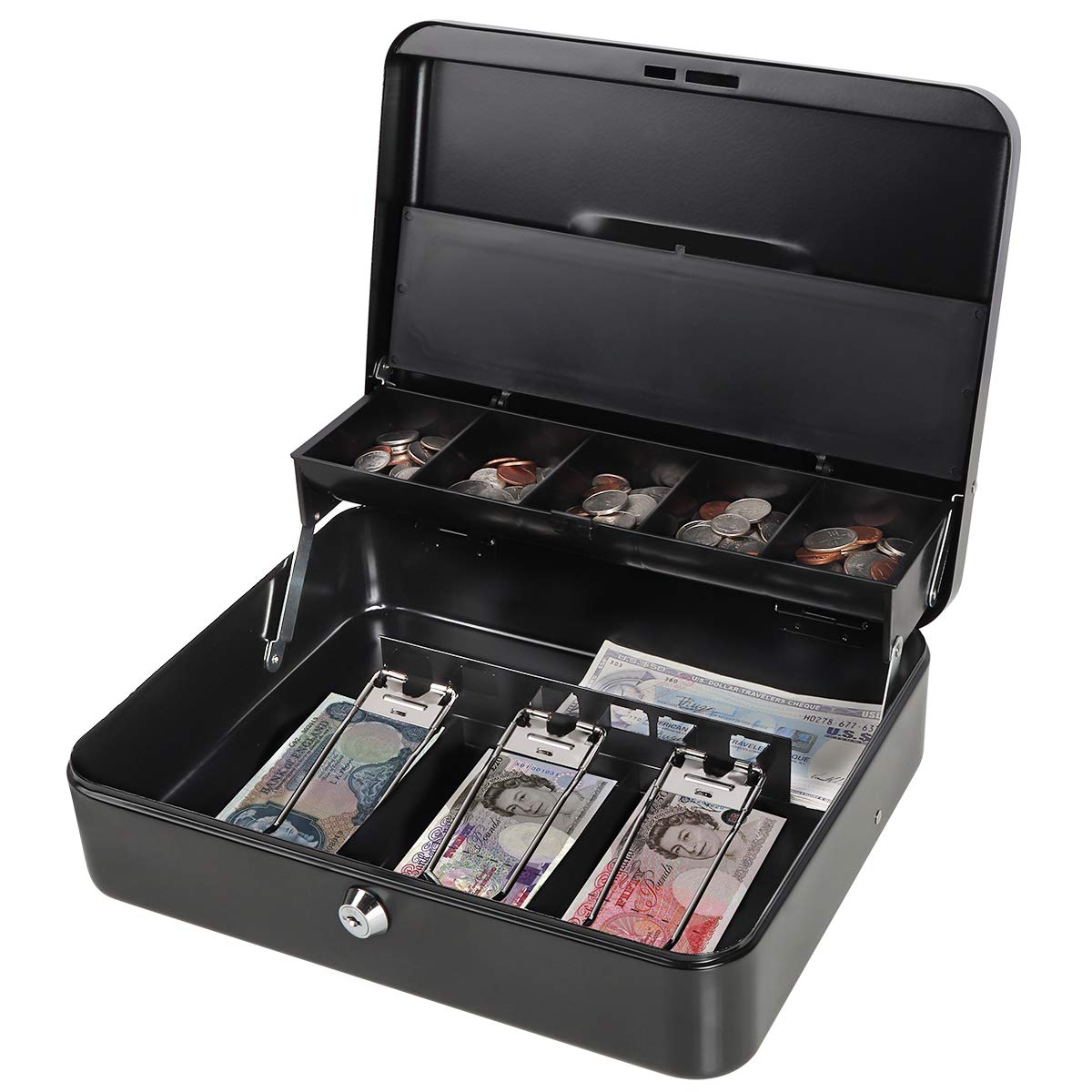 Large Cash Box Secure Lock Tray - Black Large-image-f9f26e56-151e-499f-a913-7f0f0c992ea1-125614