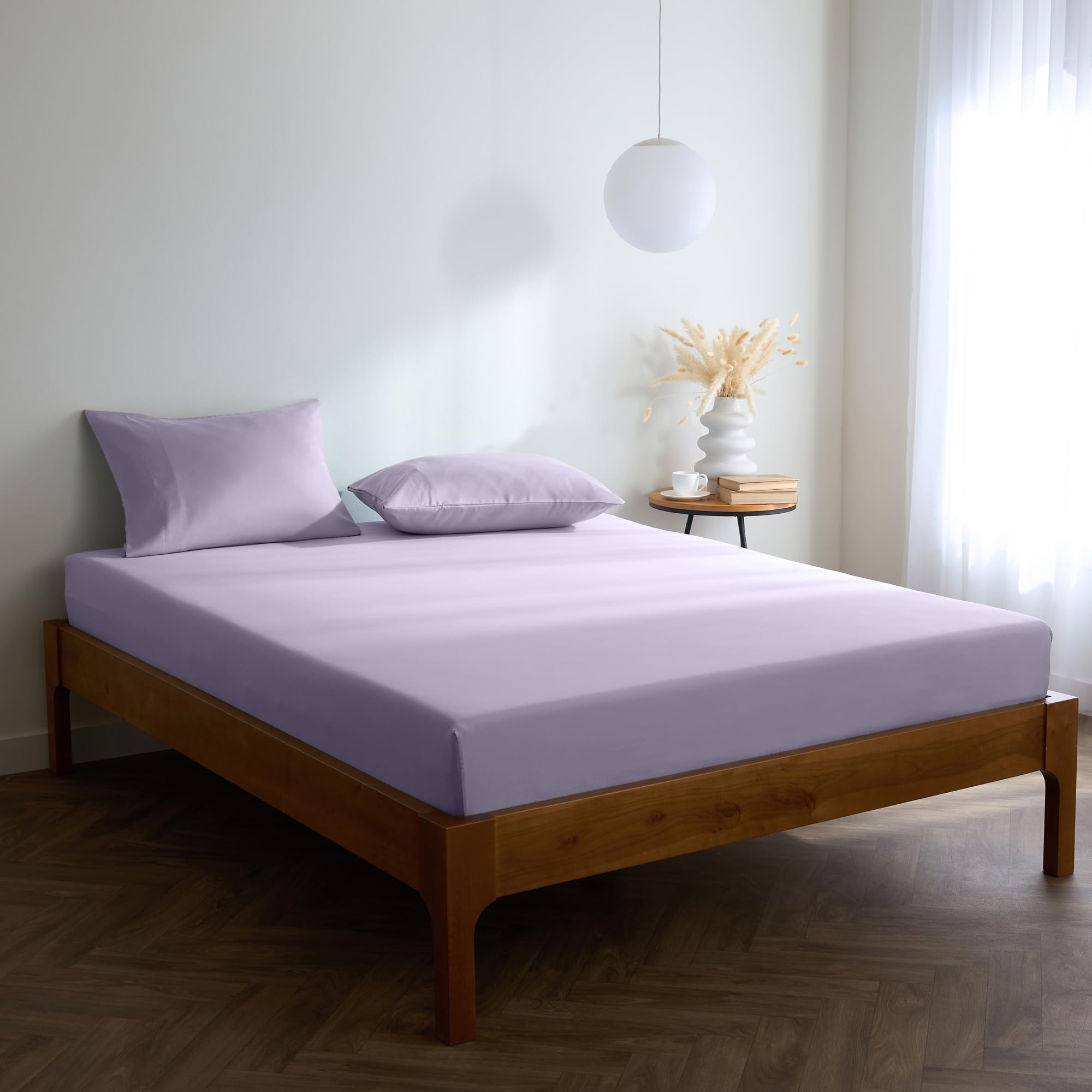 King Fitted Sheet Microfibre - Lavender 150x200cm-image-7416a683-26d8-42d3-8b71-9f881948e423-2066