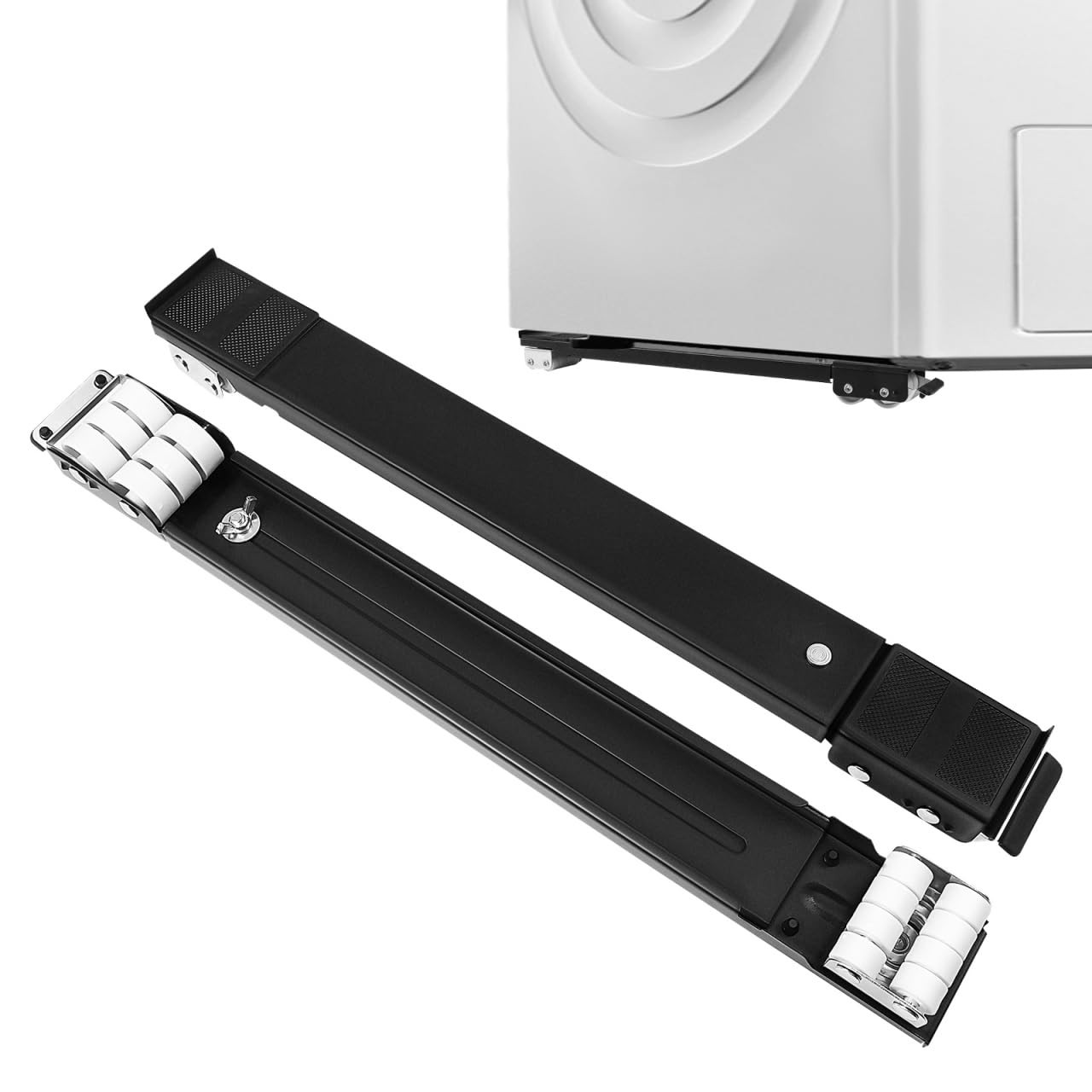 Adjustable Appliance Riser with Wheels - Black 46.50X5.20X4.00CM-image-b1401c74-1905-4d66-b25c-333efcf916c9-4300