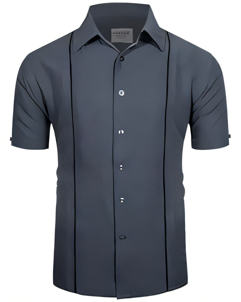 Men's Casual Short Sleeve Shirt - Grey Medium-image-564bc0bc-cb55-4f6b-bedb-2ad2797502d2-96663