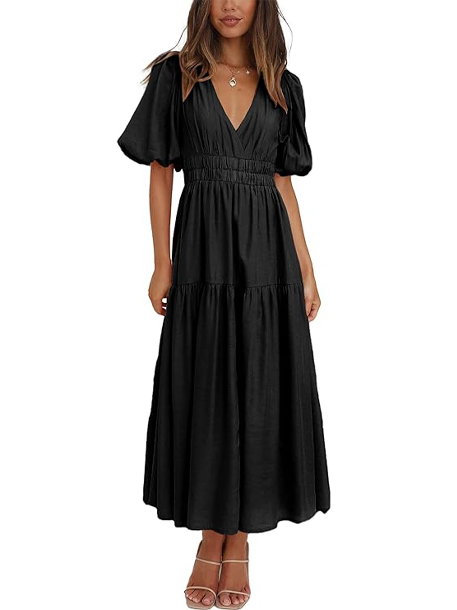 Women's Summer Maxi Dress - Black S