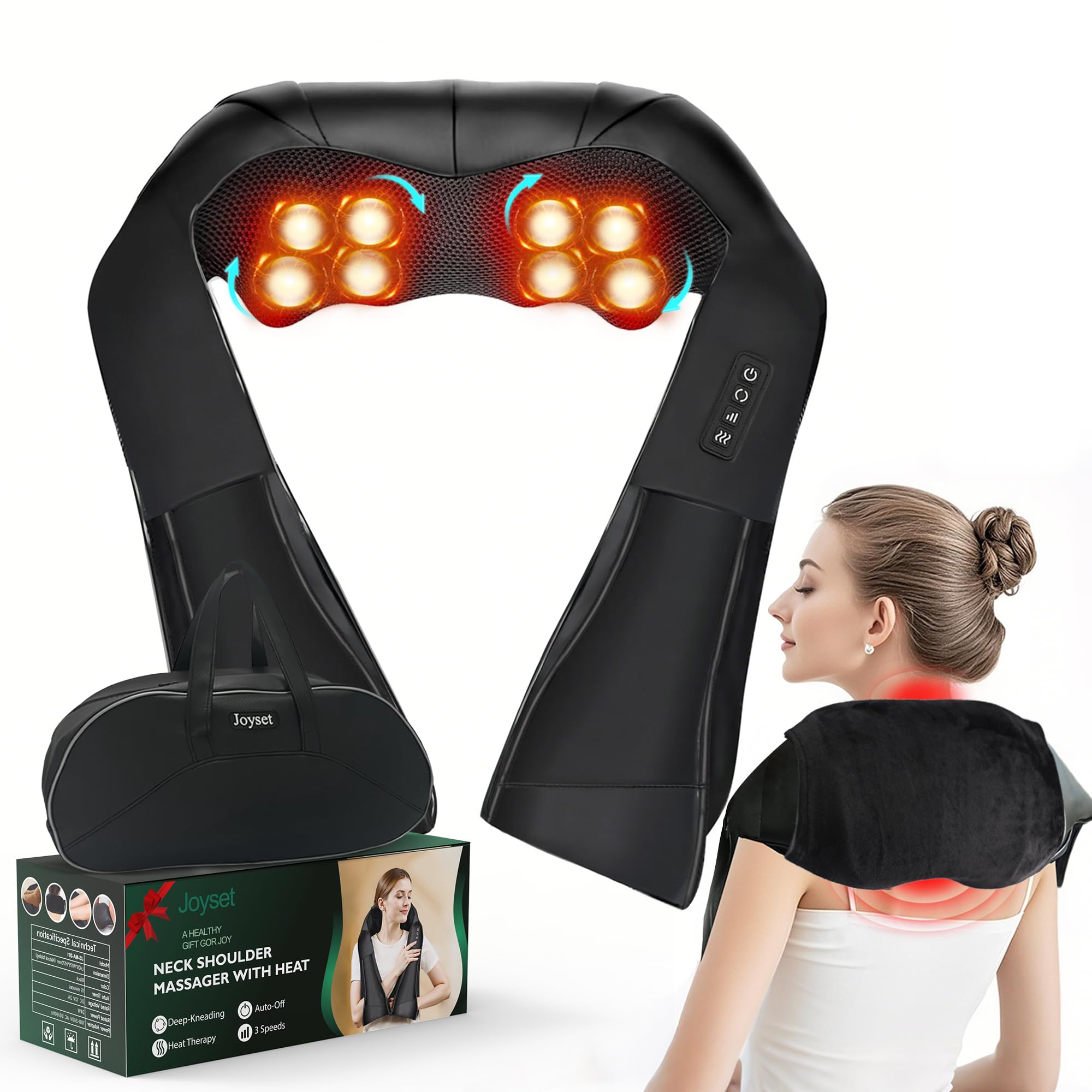 Shiatsu Neck & Shoulder Massager with Heat - Black JS-MA-UK-203-image-8965a641-5f99-4e2f-ad9d-3ac6c1ff6d17-127579