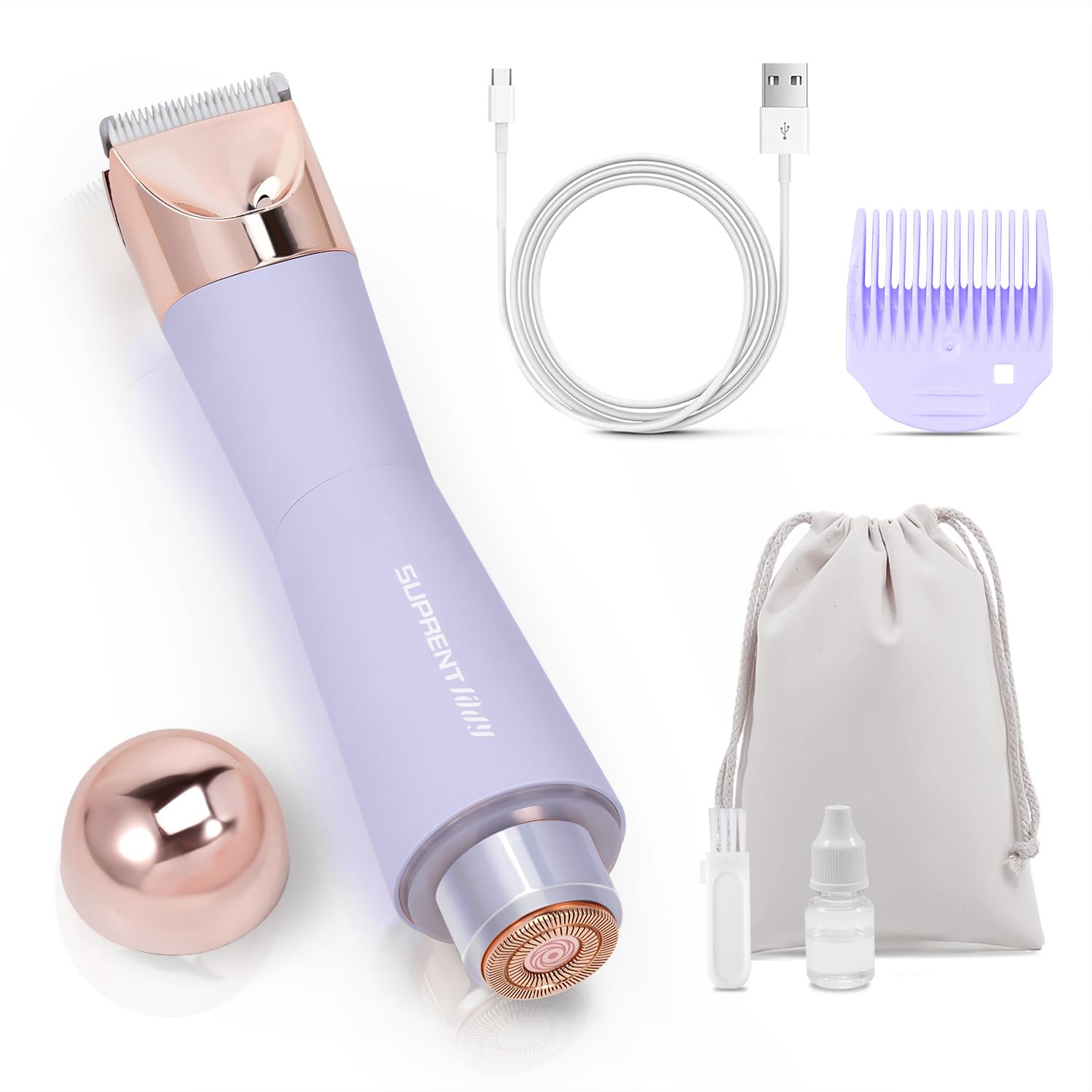 2-in-1 Lady Shaver & Bikini Trimmer - Purple BK215EX-image-4ed7a845-cf9f-4fca-9319-5f9464d1019e-138050