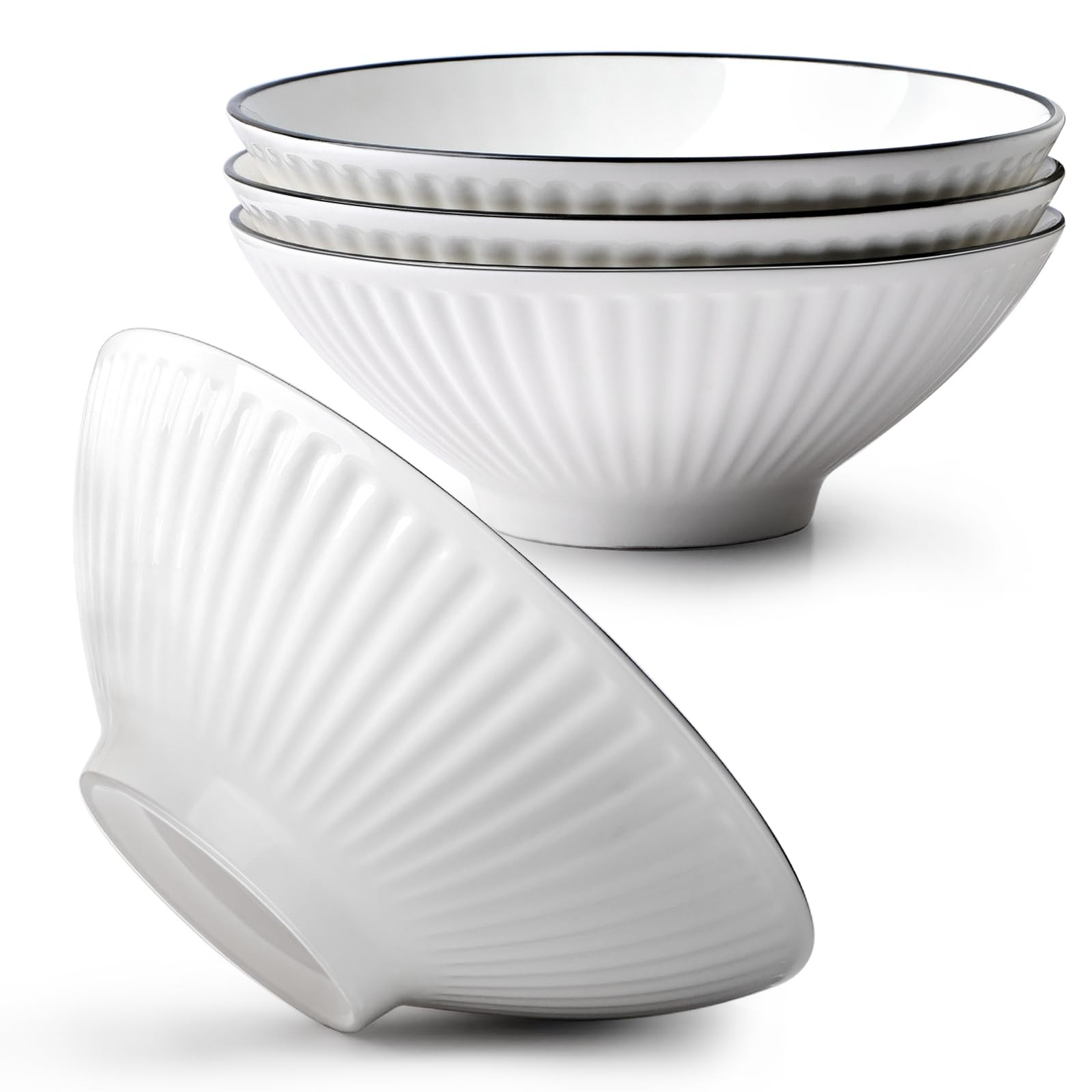 Ceramic Ramen Bowls Set of 4 - 8''-set of 4 7.7in-image-67c66e64-eb8f-41db-8760-c17b9ec43cde-1541