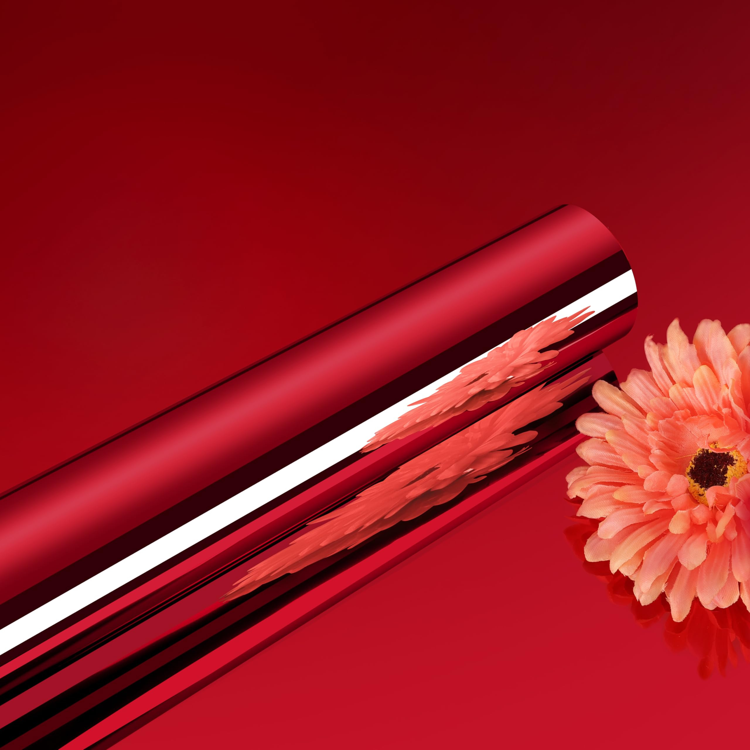 Peel and Stick Mirror Film - Red 40cm x 7m