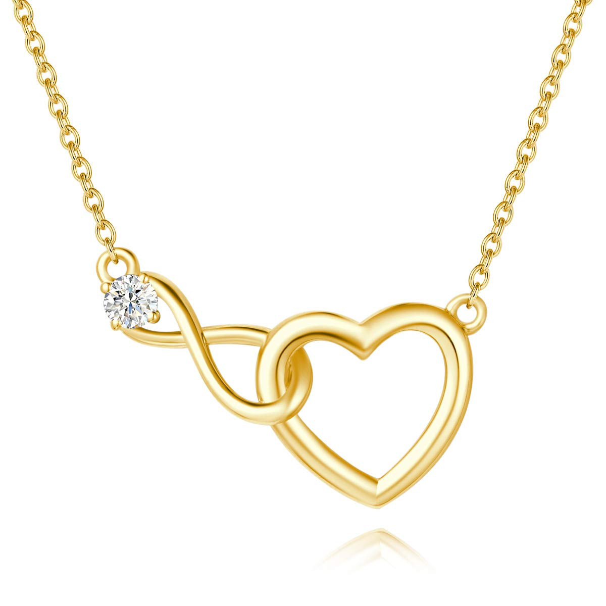 Infinity Heart Necklace 925 Silver - Sterling Silver 45cm-image-5f7bf6de-bddc-4f4d-9726-30660ffb1d88-138142