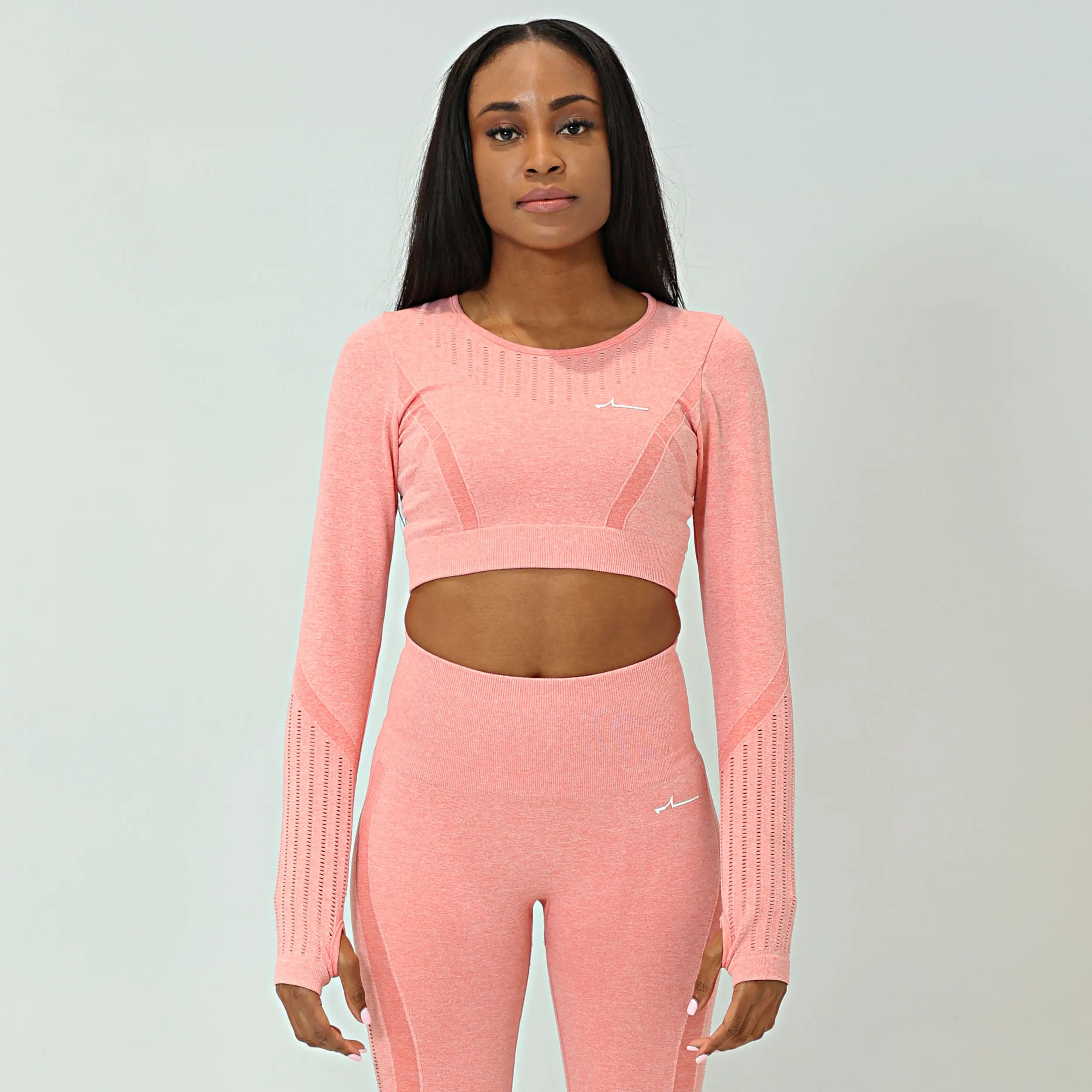 Forza Naadloze Crop Top - Peach Mango - Large-image-f3326f30-f7d7-487c-ae8e-f32eb350ac15-137916