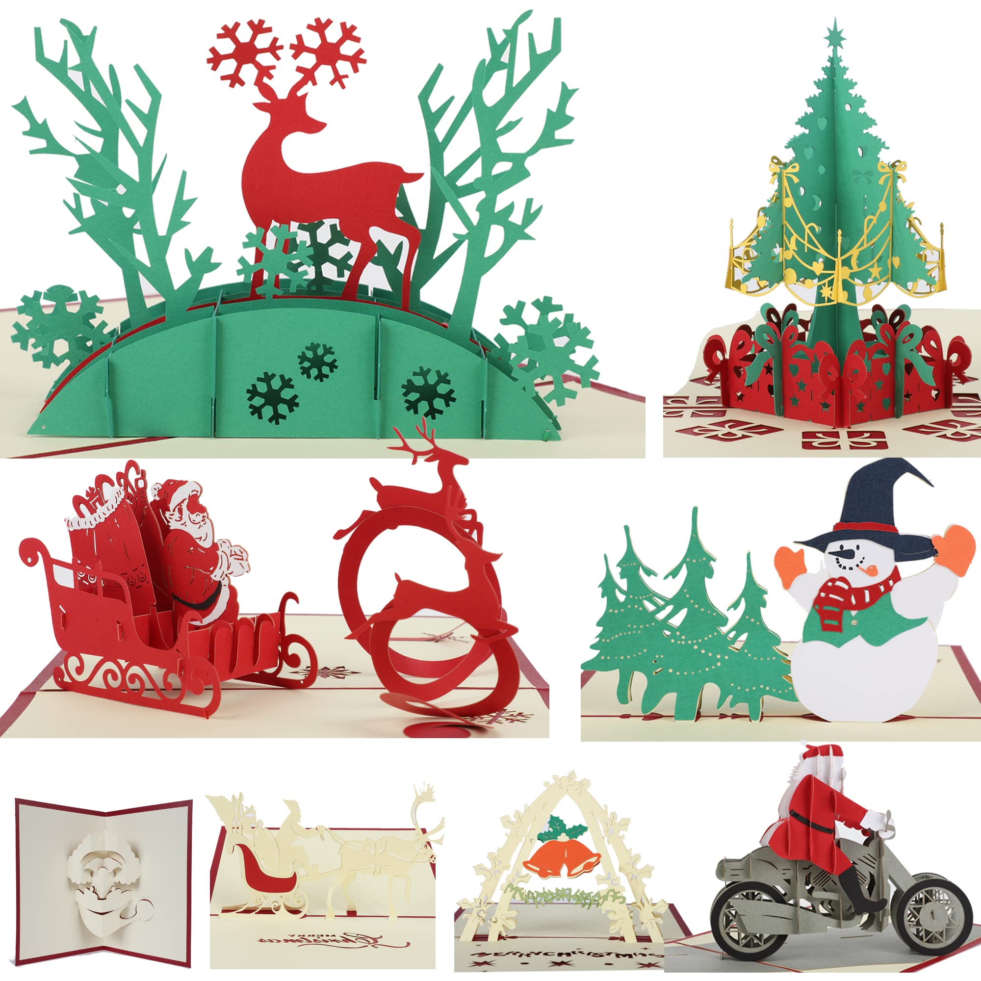 3D Pop Up Christmas Cards 8 Pack - Set 12ha-8pcs-image-02eca146-3281-4c37-8d88-dc29253bf6ee-125802
