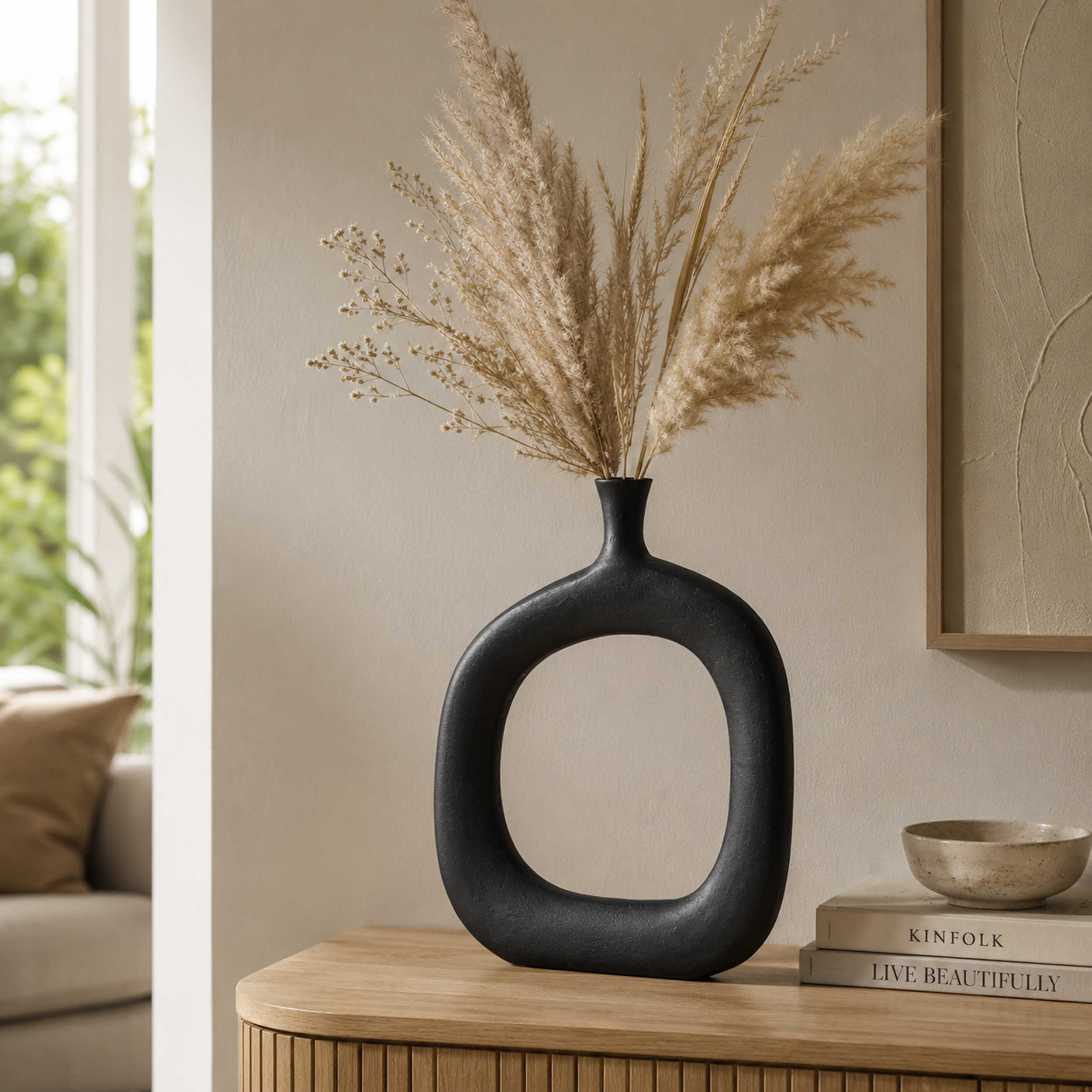 EGLO Ankarefo Black Aluminium Vase, 57.5cm-image-903ea3bb-897e-413b-85d1-cd95e3b1b9c9-269288