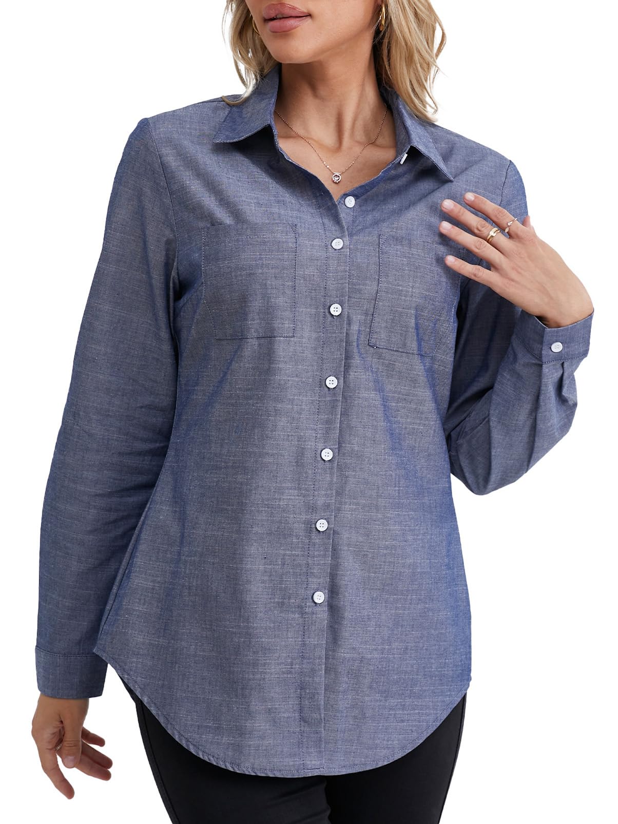 Women's Denim Shirt - Dark Blue 8-10-image-eba11254-b51a-4885-bc7d-a0a166567249-127030