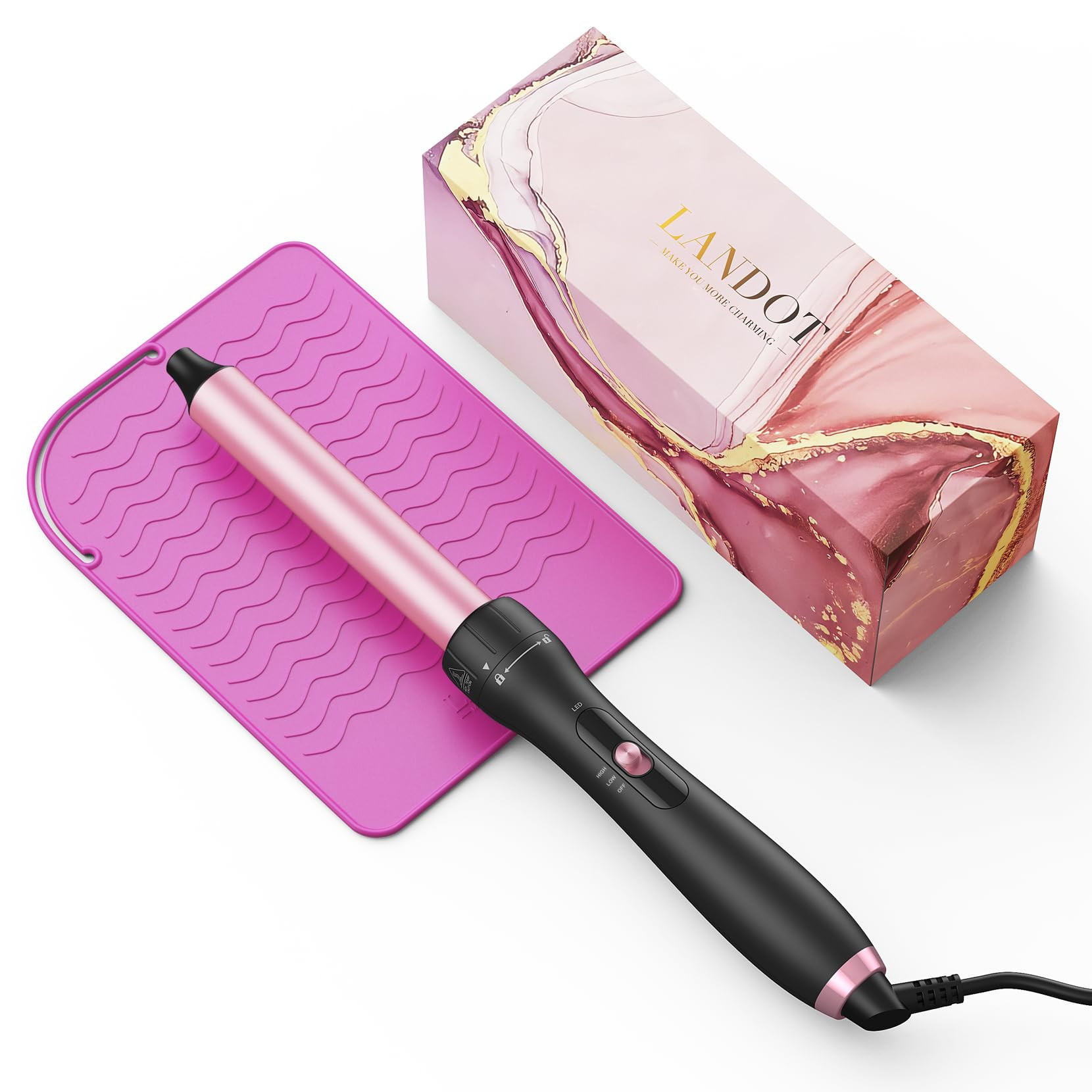 Hair Curling Wand Detachable 25mm - Rose Gold-image-f425aab9-1a34-40dc-86f1-b33d6651bf19-4566