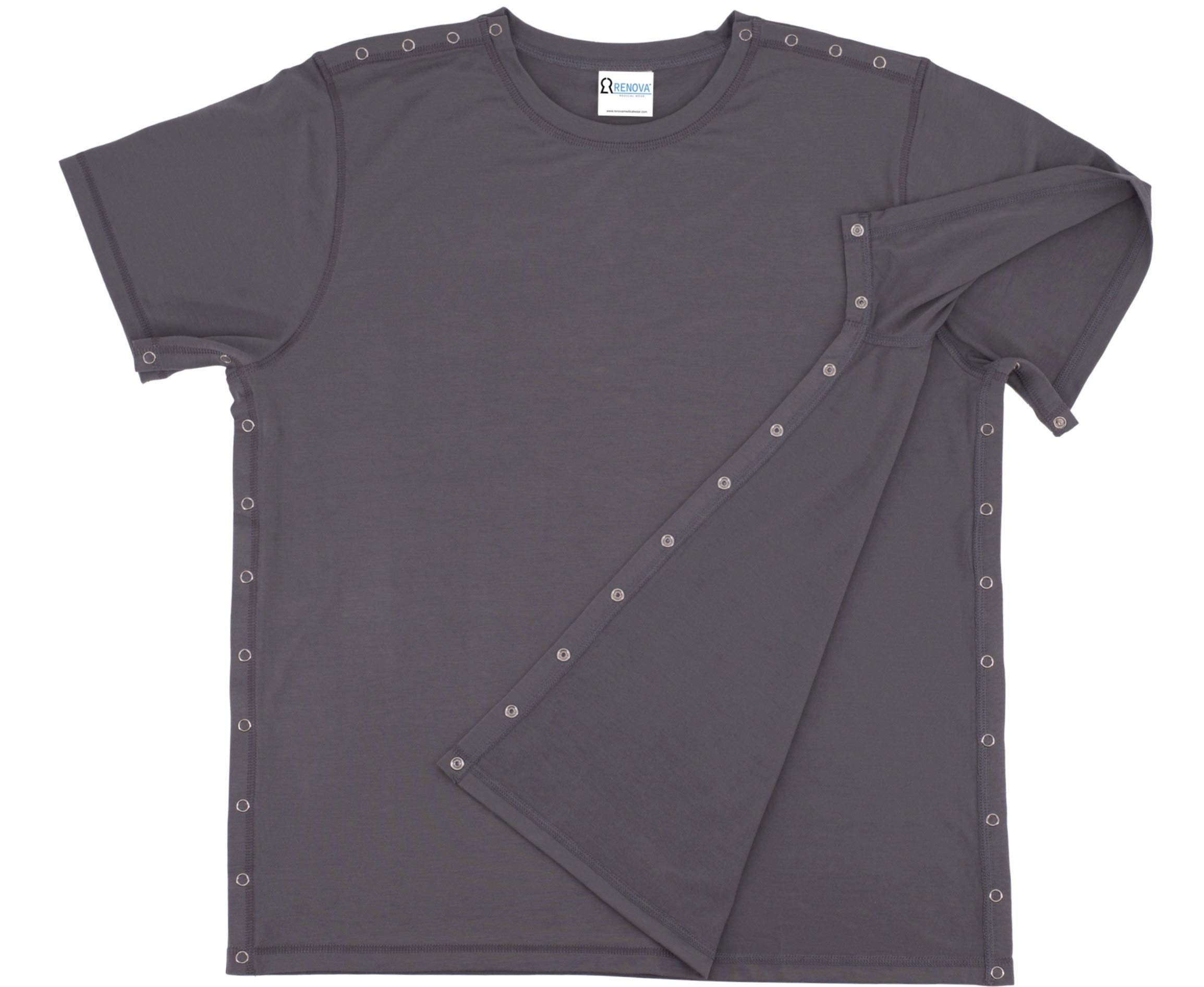 Post Surgery Shirt Snap Fasteners - Grey S-image-b97de000-0f9f-4b47-bae4-ababc1e9ad07-125607